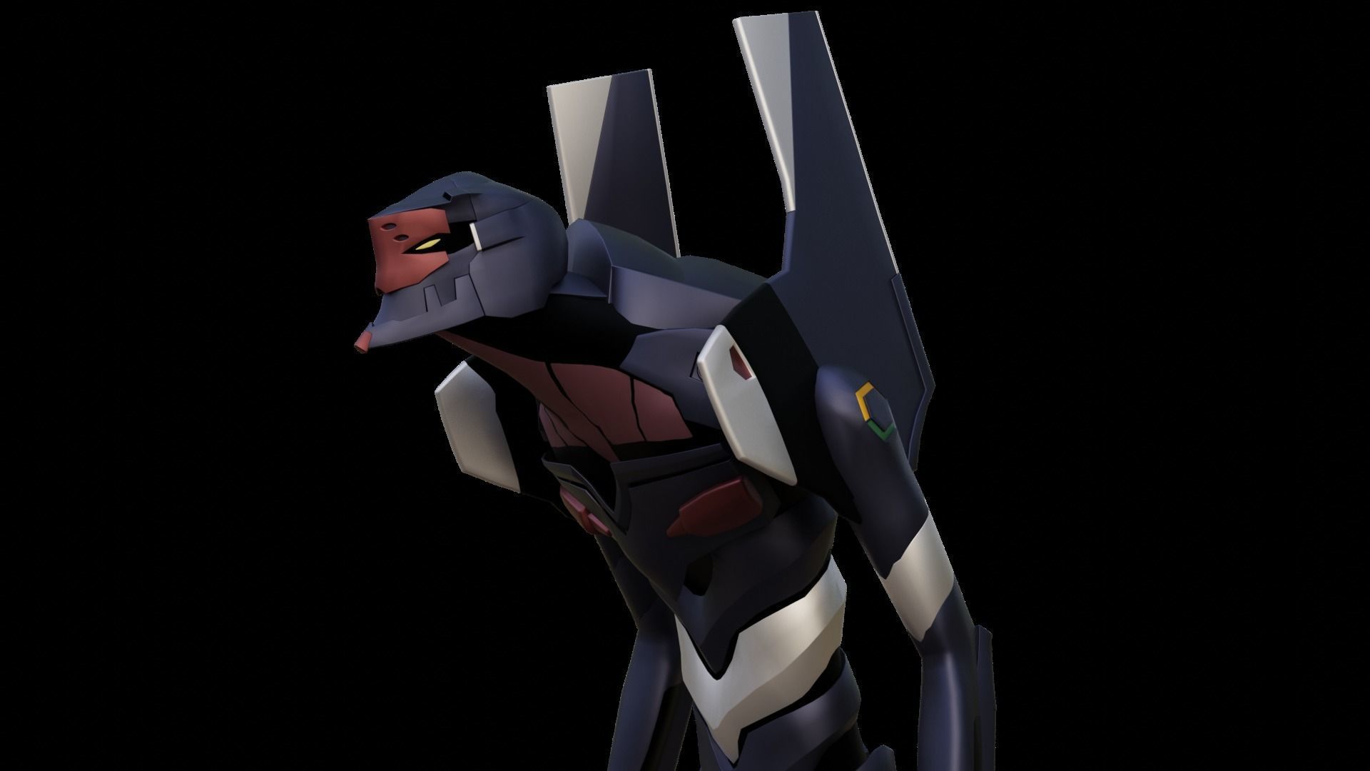 Rigged EVA 03 Unit Neon Genesis Evangelion Low-poly 3D model_34