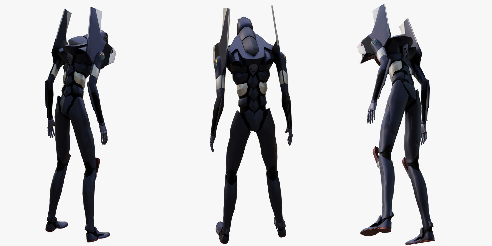 Rigged EVA 03 Unit Neon Genesis Evangelion Low-poly 3D model_7