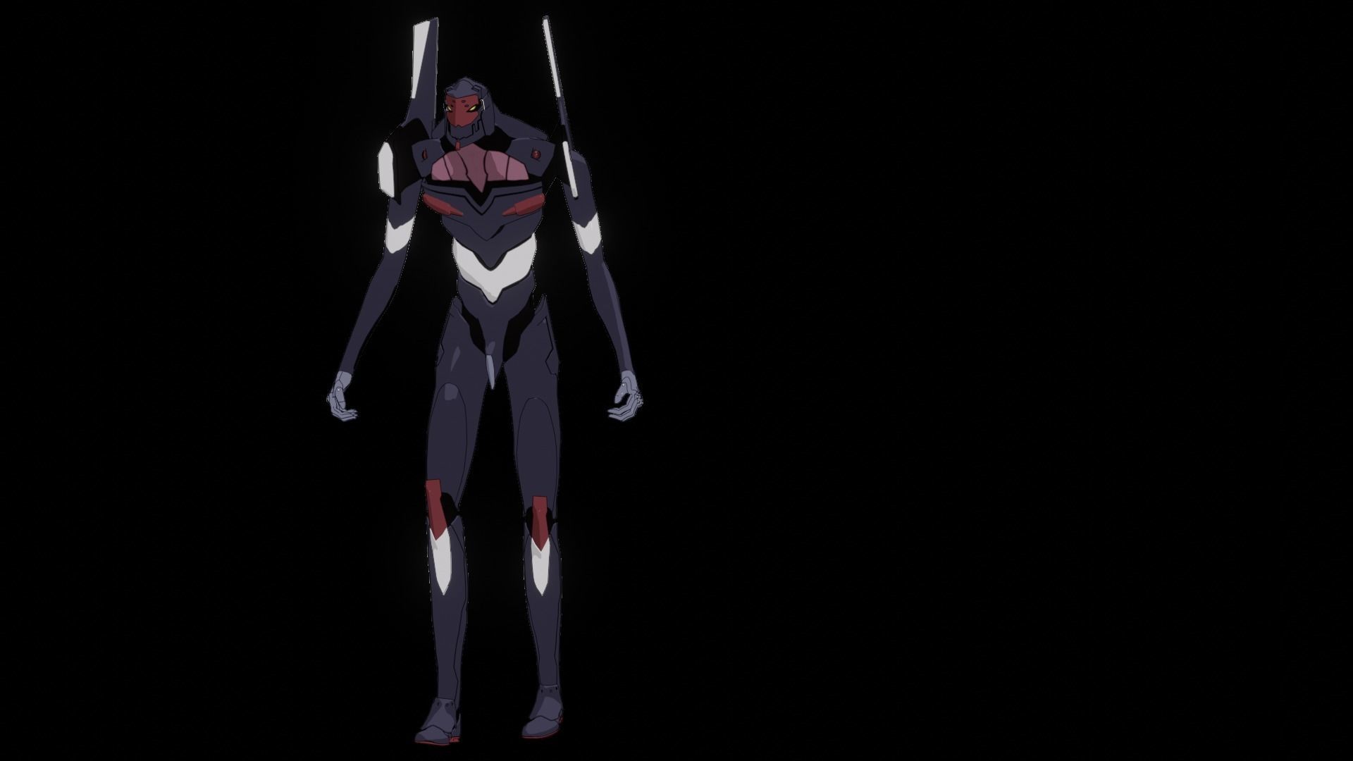 Rigged EVA 03 Unit Neon Genesis Evangelion Low-poly 3D model_22