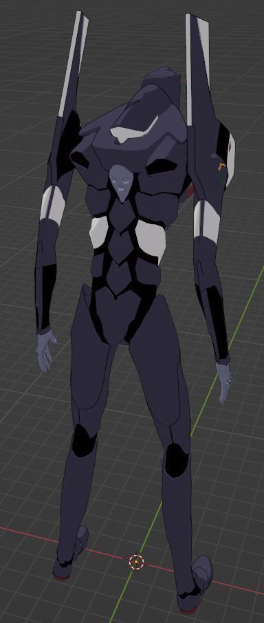 Rigged EVA 03 Unit Neon Genesis Evangelion Low-poly 3D model_17