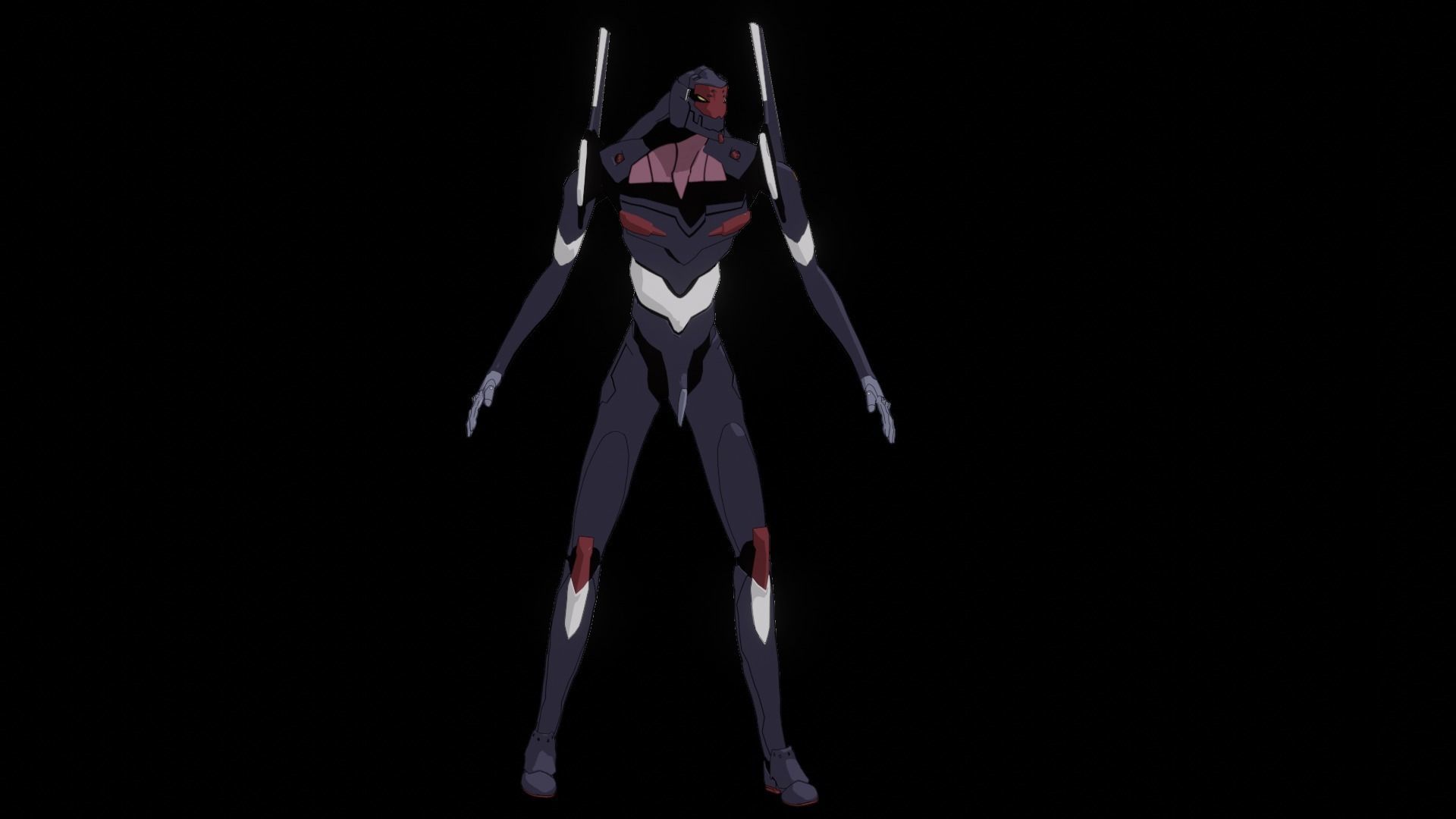 Rigged EVA 03 Unit Neon Genesis Evangelion Low-poly 3D model_35