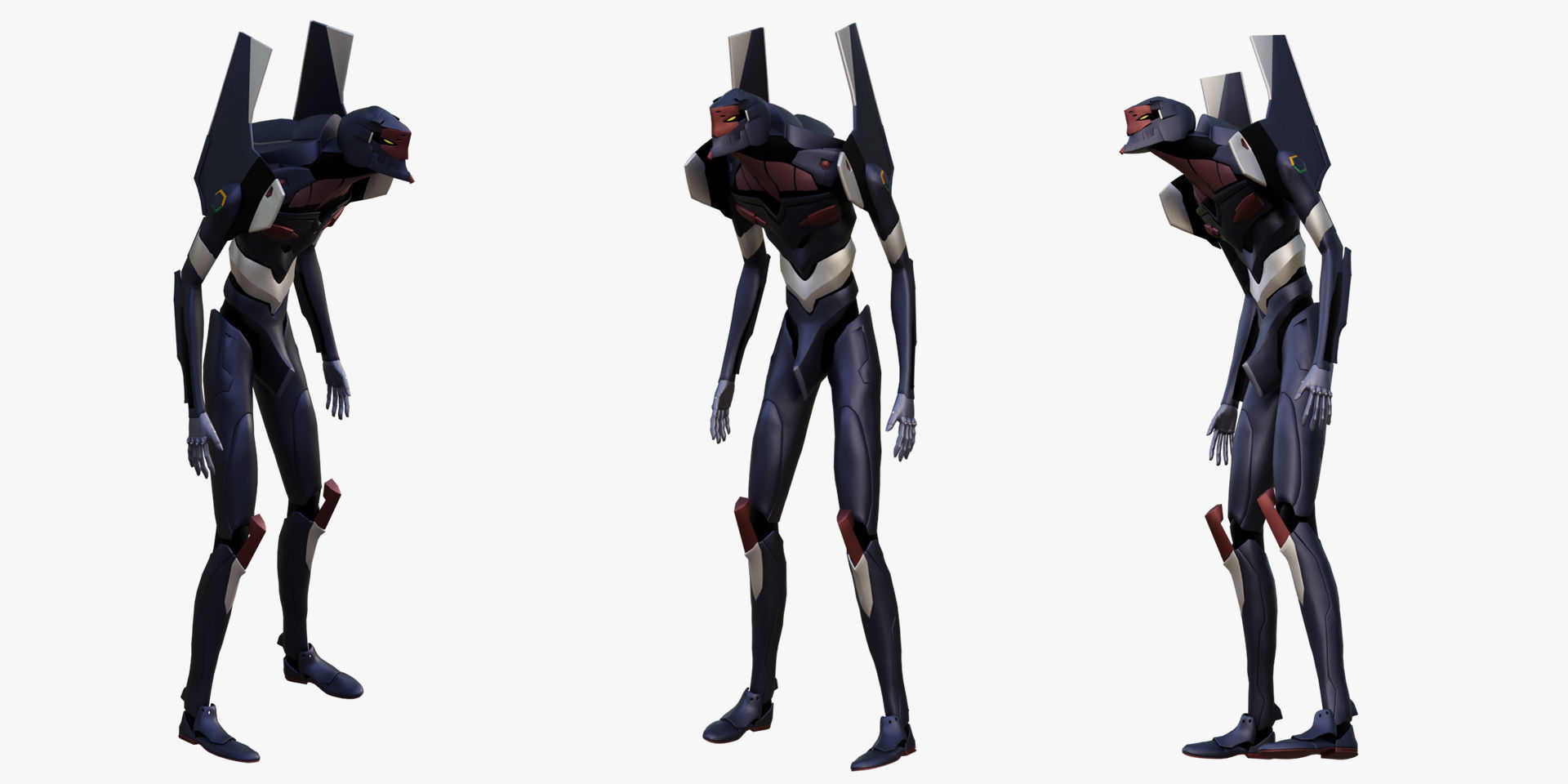 Rigged EVA 03 Unit Neon Genesis Evangelion Low-poly 3D model_5