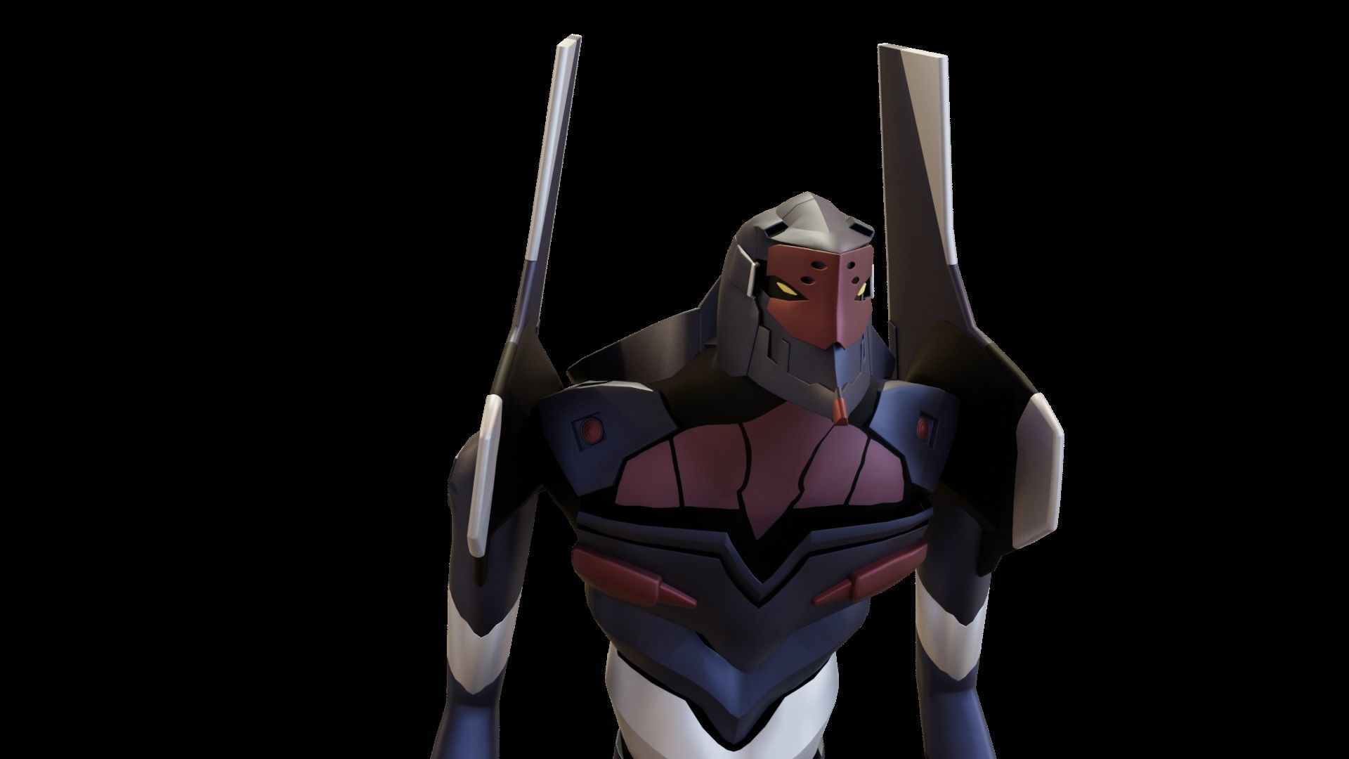 Rigged EVA 03 Unit Neon Genesis Evangelion Low-poly 3D model_29