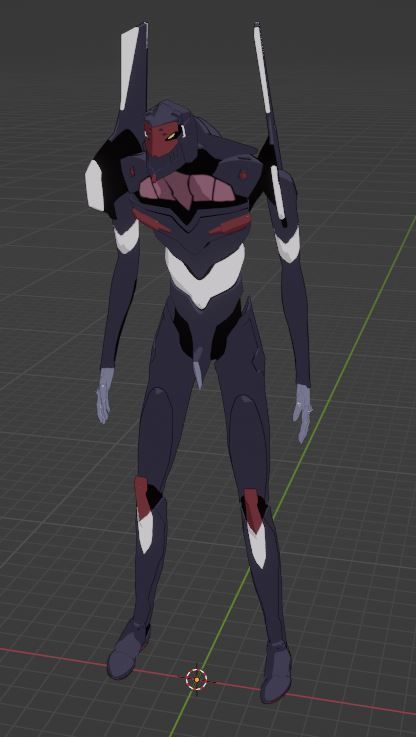 Rigged EVA 03 Unit Neon Genesis Evangelion Low-poly 3D model_19