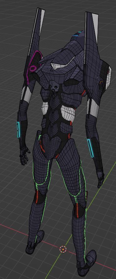 Rigged EVA 03 Unit Neon Genesis Evangelion Low-poly 3D model_24