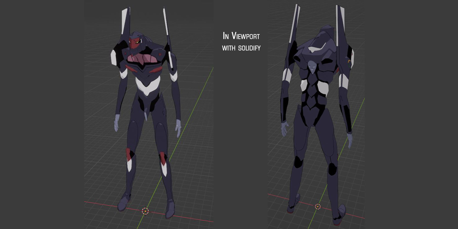 Rigged EVA 03 Unit Neon Genesis Evangelion Low-poly 3D model_11