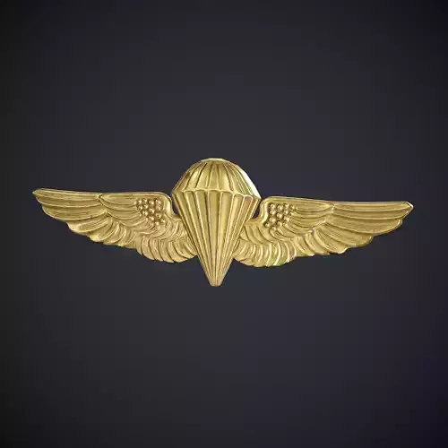 Navy Parachutist Badge Low-poly 3D model
