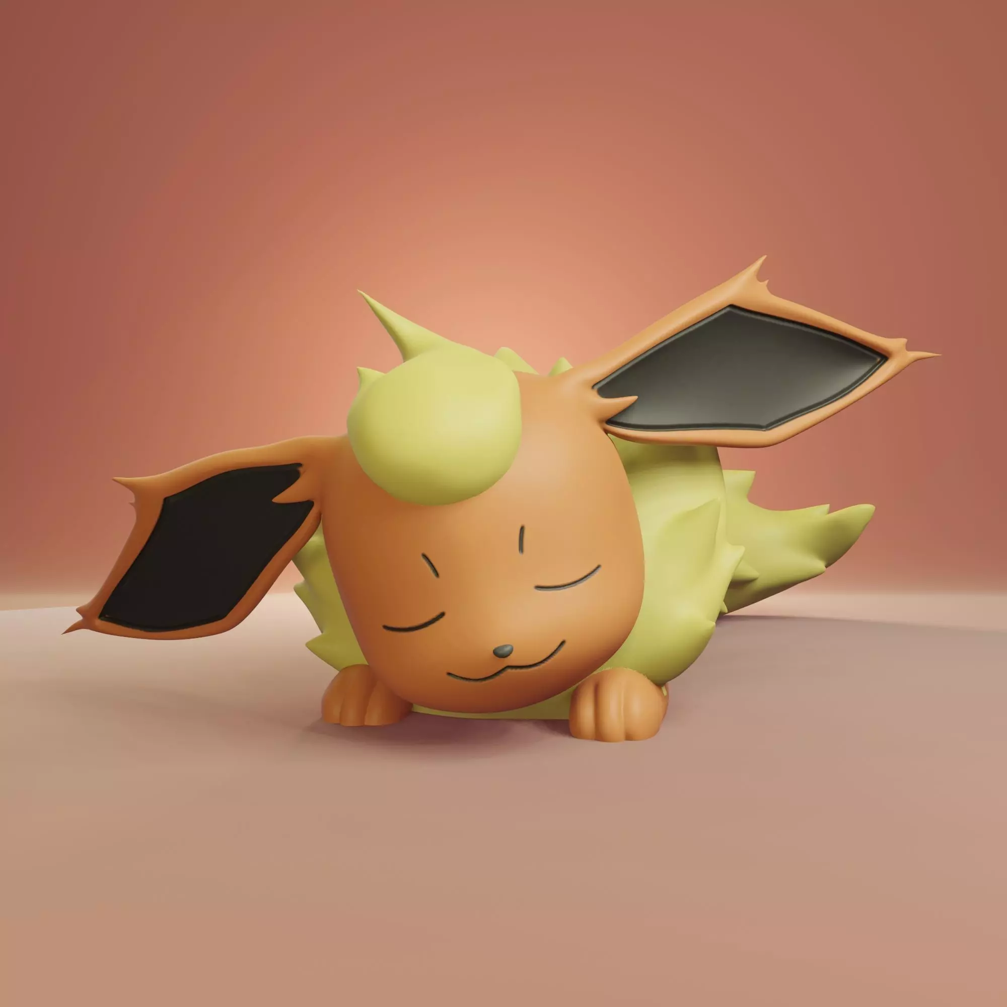 Pokemon - Sleeping Flareon 3D print model_0