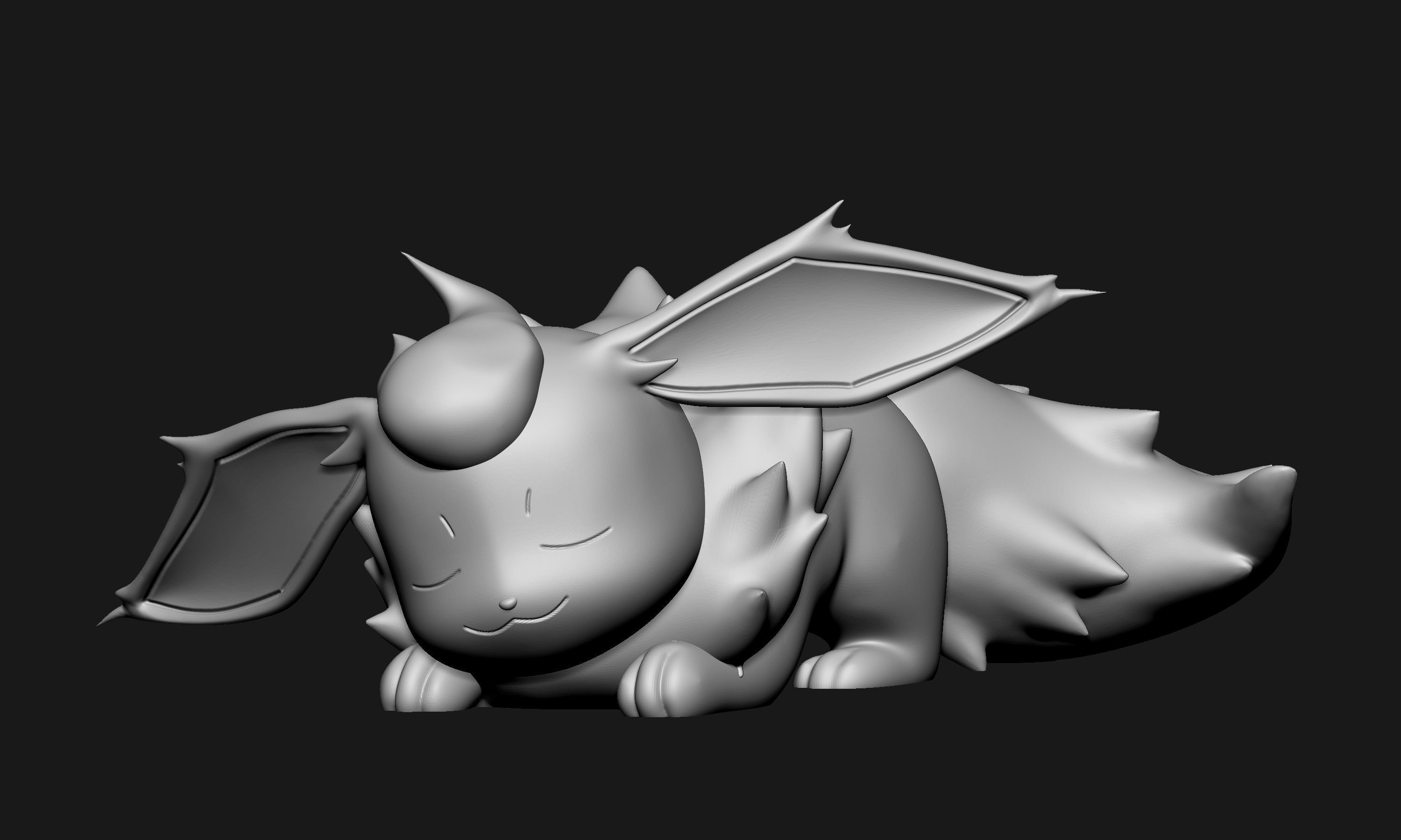 Pokemon - Sleeping Flareon 3D print model_5