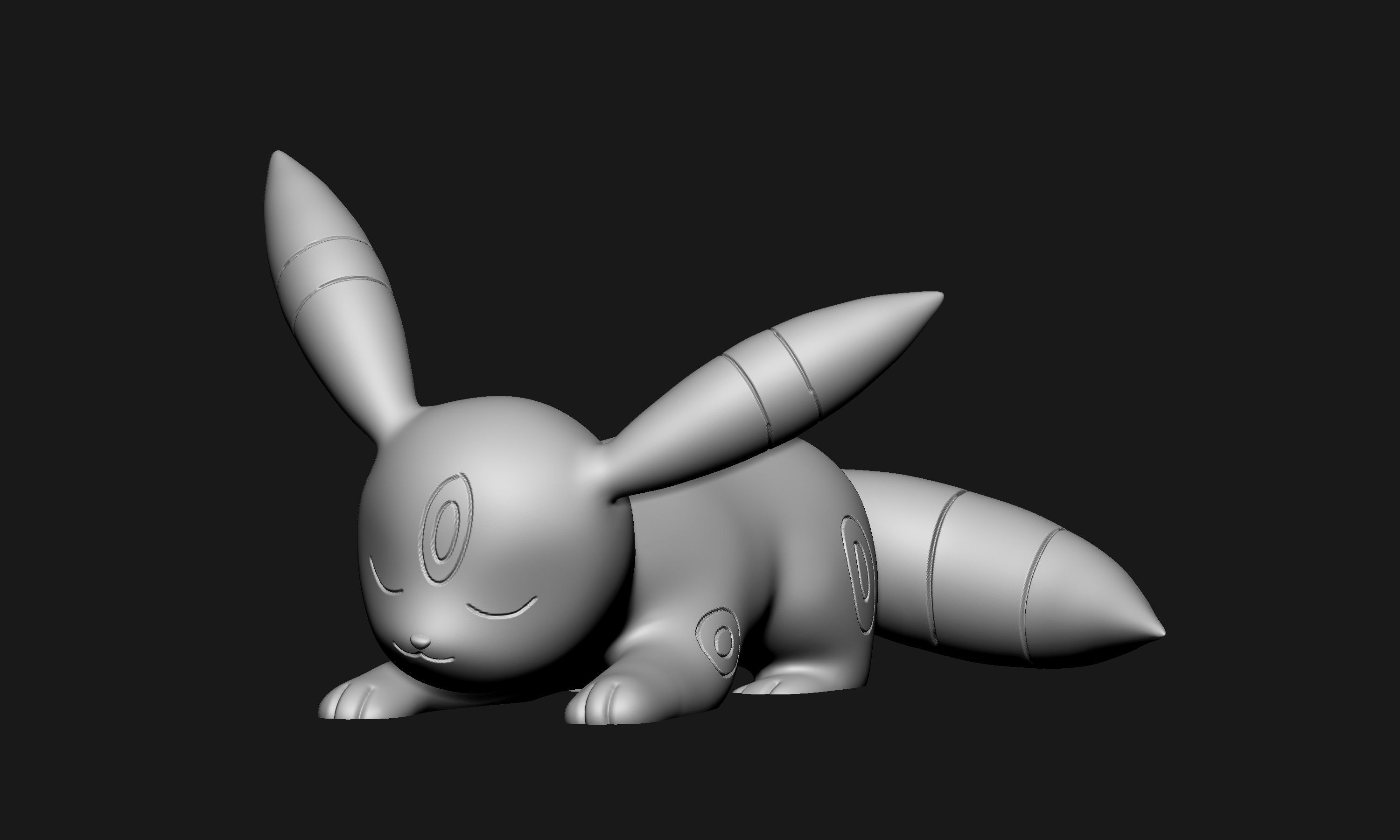Pokemon - Sleeping Umbreon 3D print model_4