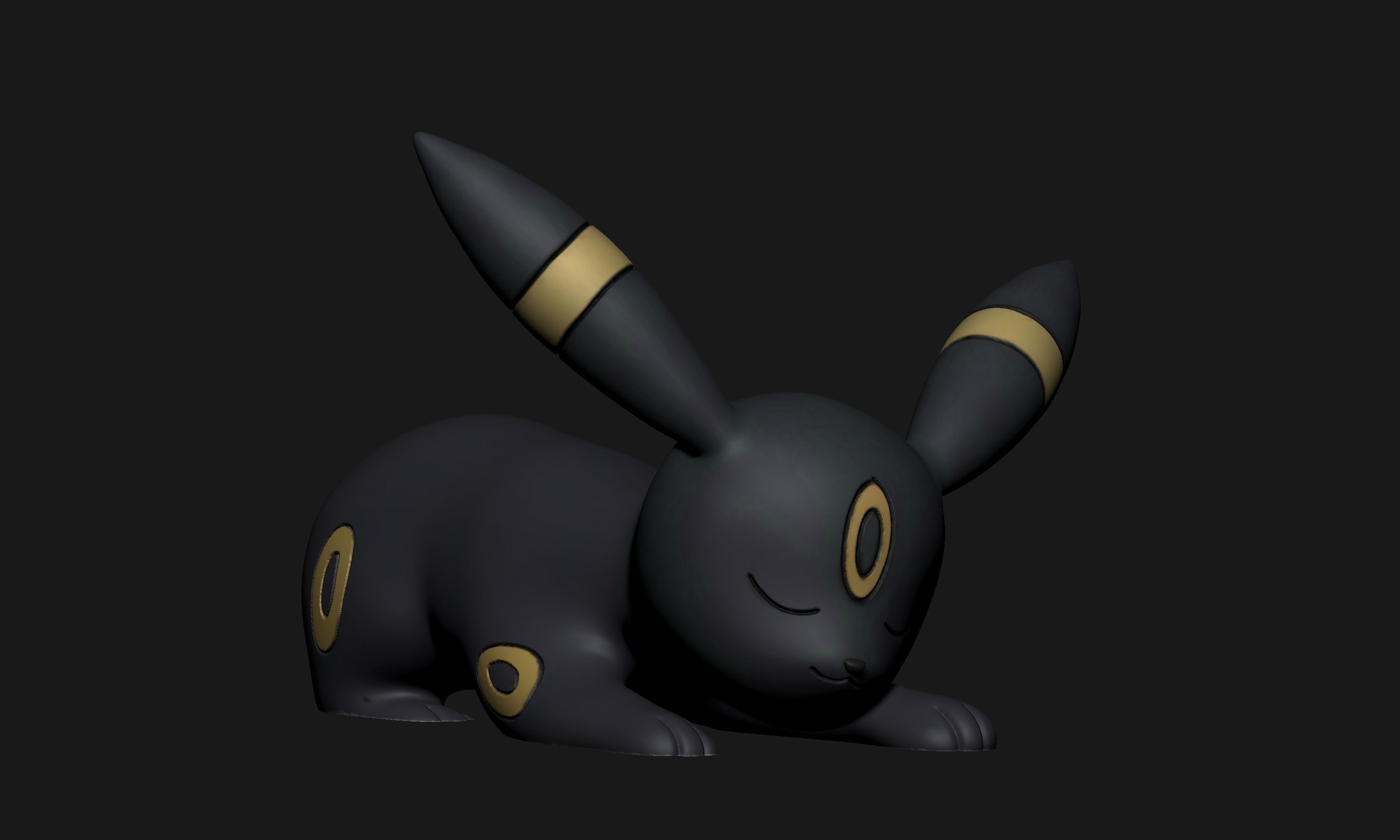 Pokemon - Sleeping Umbreon 3D print model_1