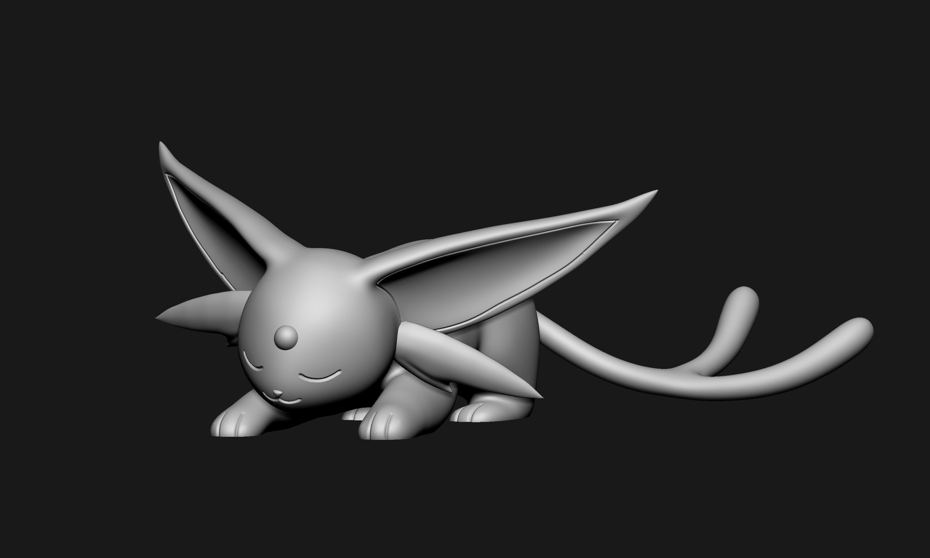 Pokemon - Sleeping Espeon 3D print model_4