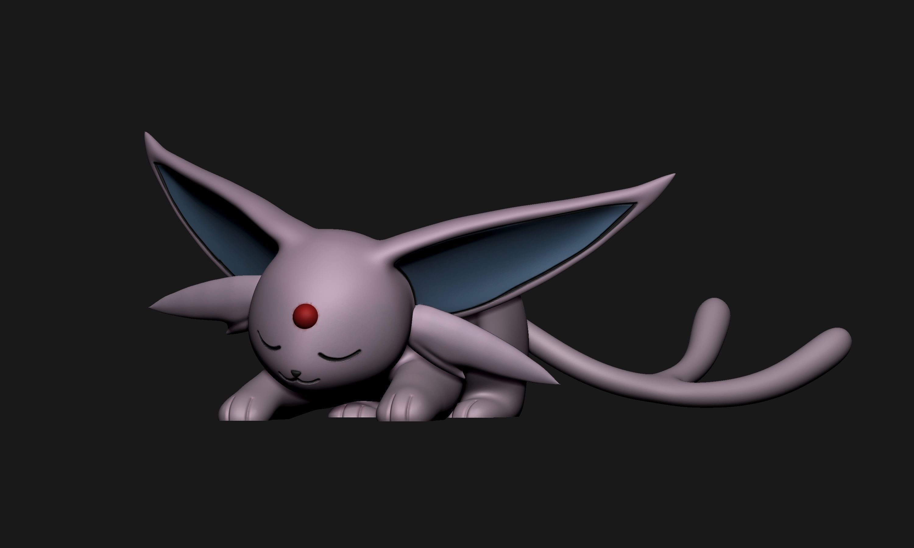 Pokemon - Sleeping Espeon 3D print model_1