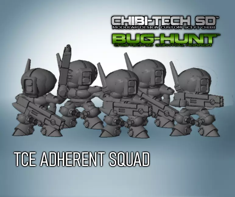 CHIBI-TECH SD - TCE ADHERENT SQUAD 3D print model_0