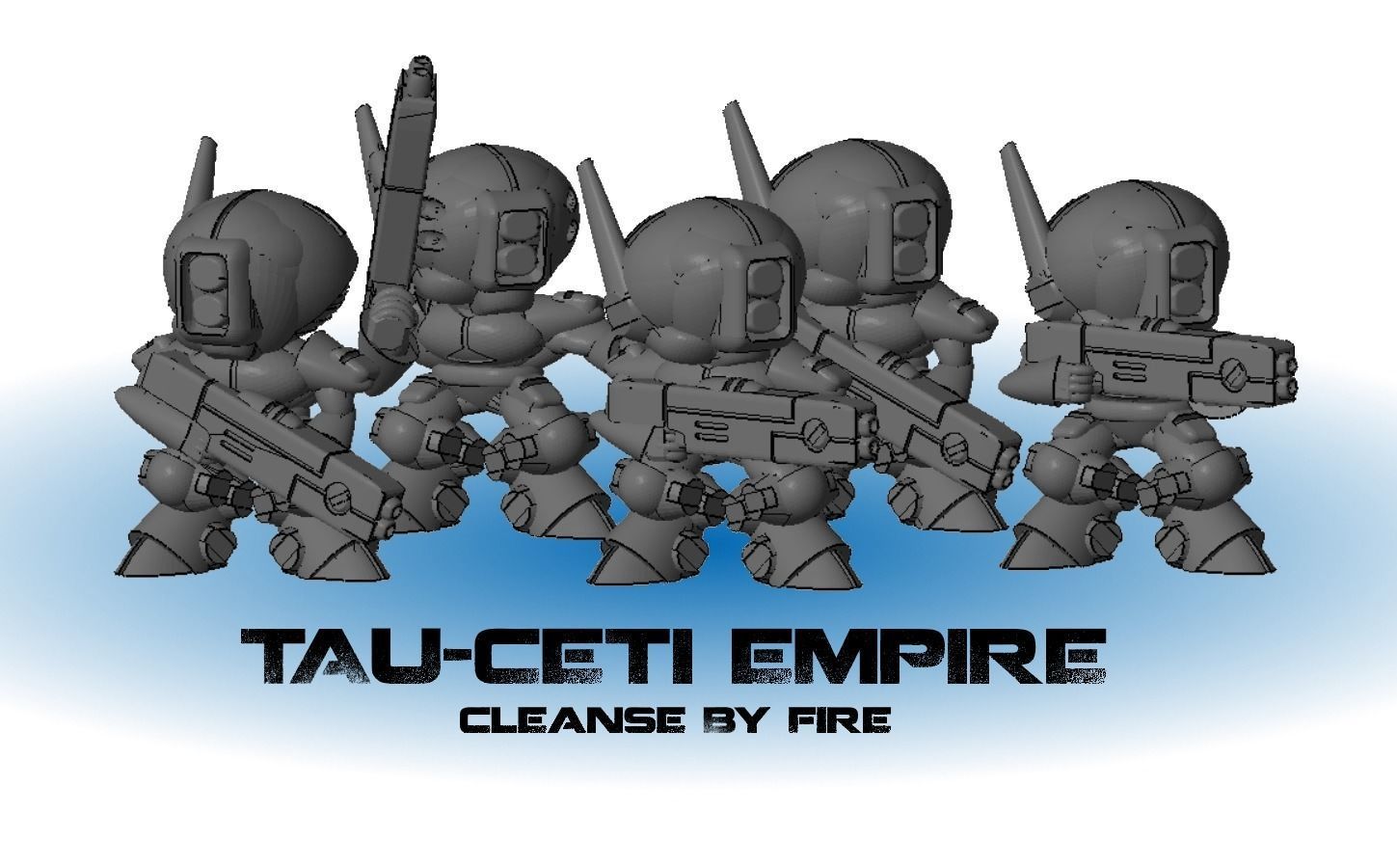 CHIBI-TECH SD - TCE ADHERENT SQUAD 3D print model_3