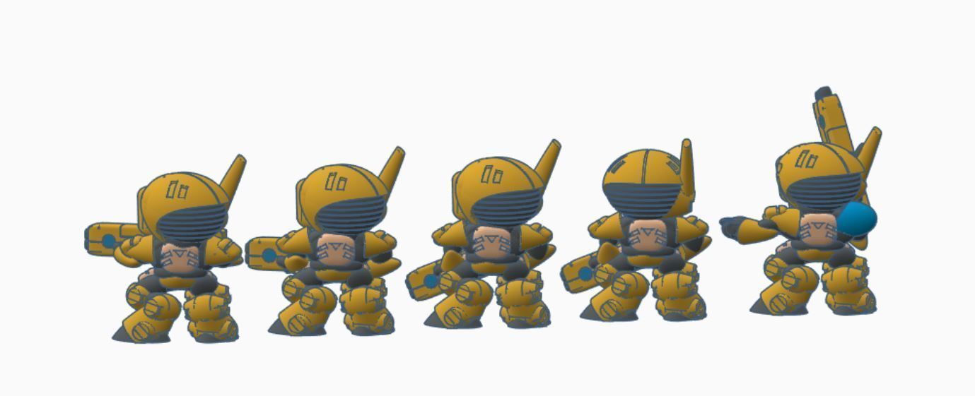 CHIBI-TECH SD - TCE ADHERENT SQUAD 3D print model_9