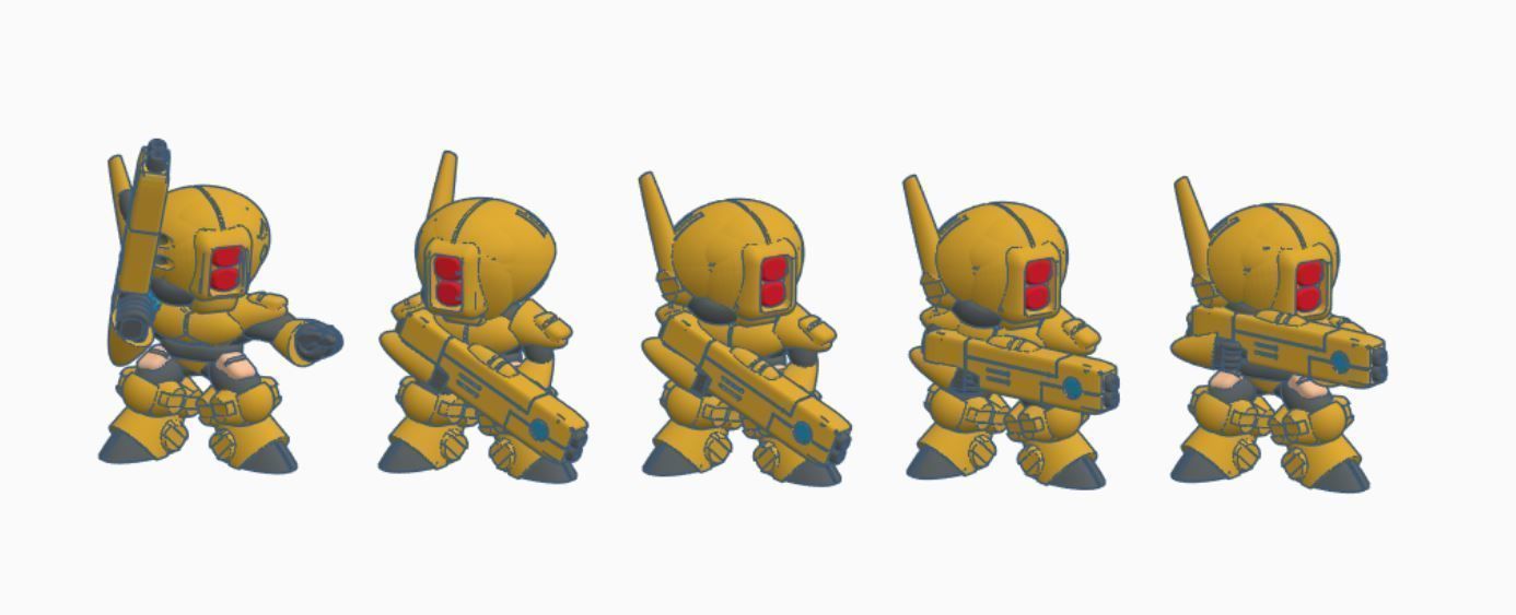 CHIBI-TECH SD - TCE ADHERENT SQUAD 3D print model_8