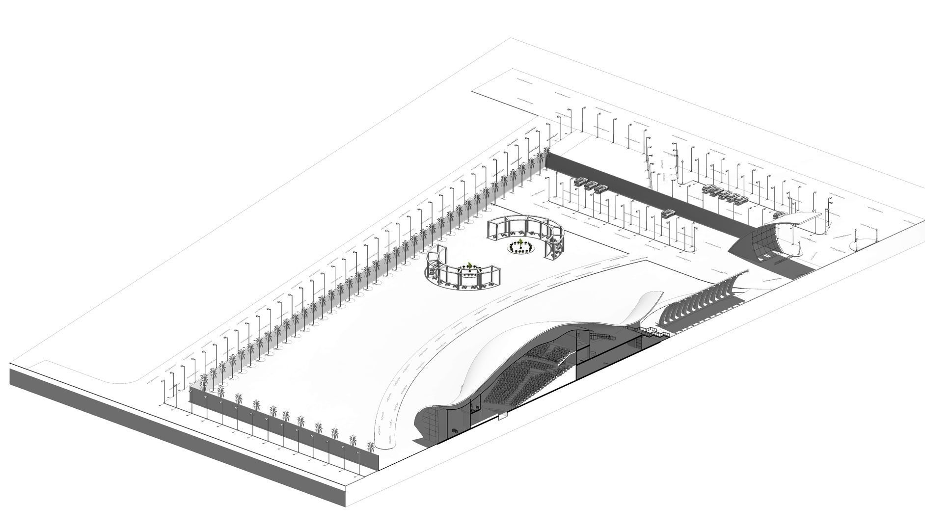 Edificio Casa Opera Low-poly 3D model_2