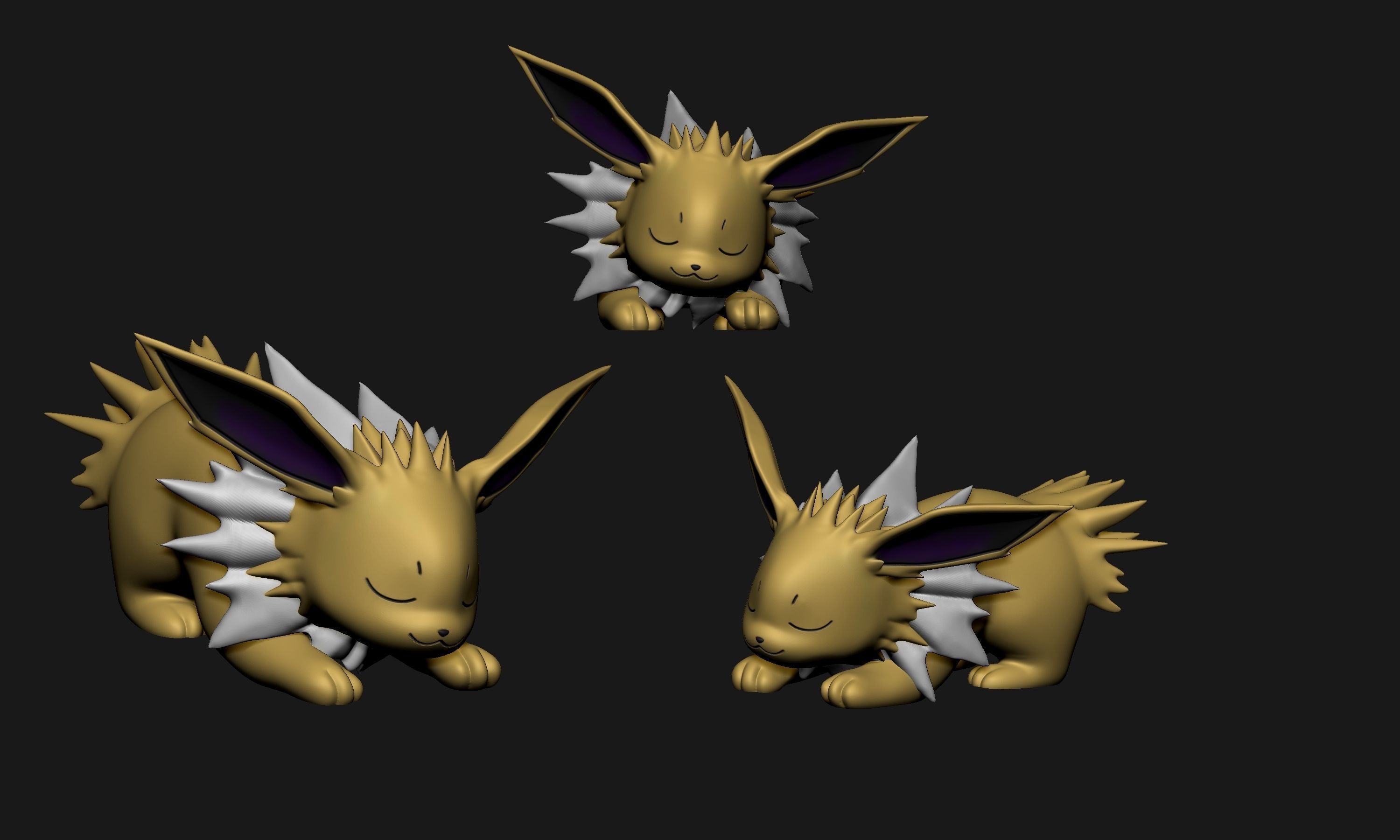 Pokemon - Sleeping Eeveelutions 3D print model_5