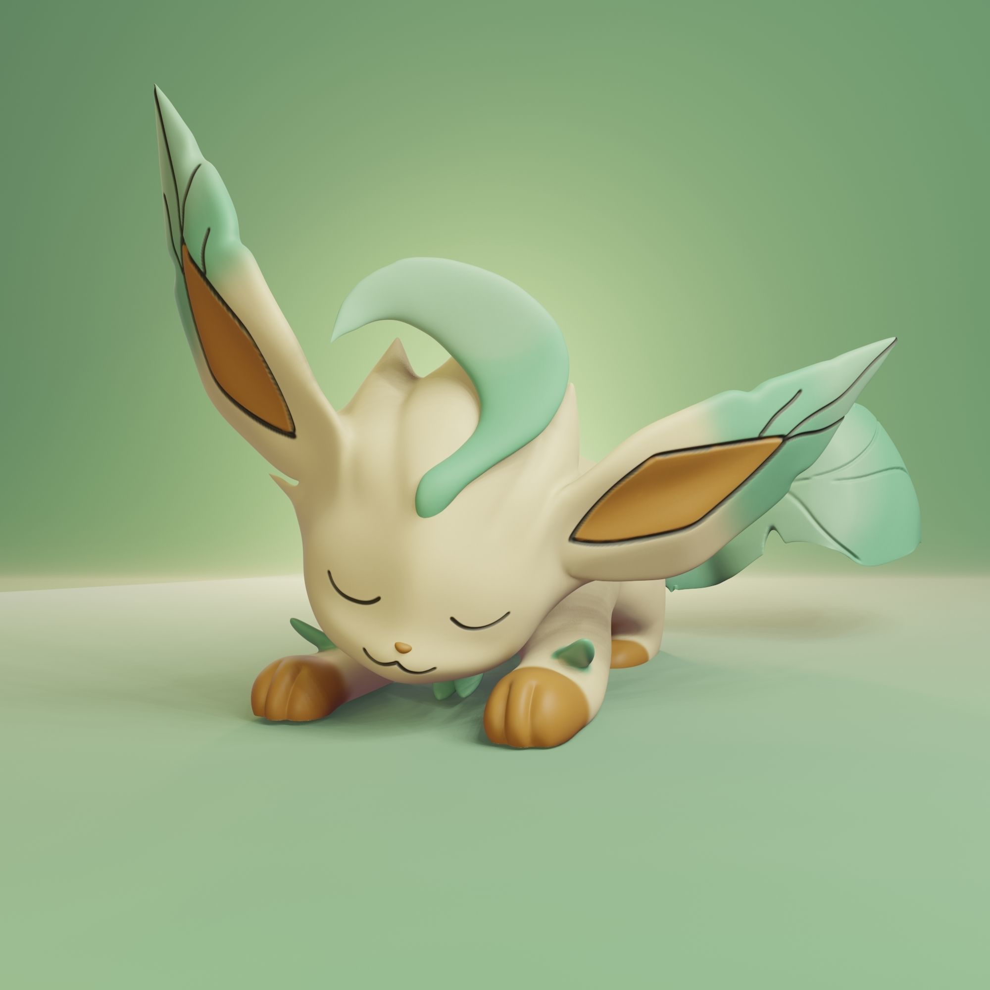 Pokemon - Sleeping Eeveelutions 3D print model_22