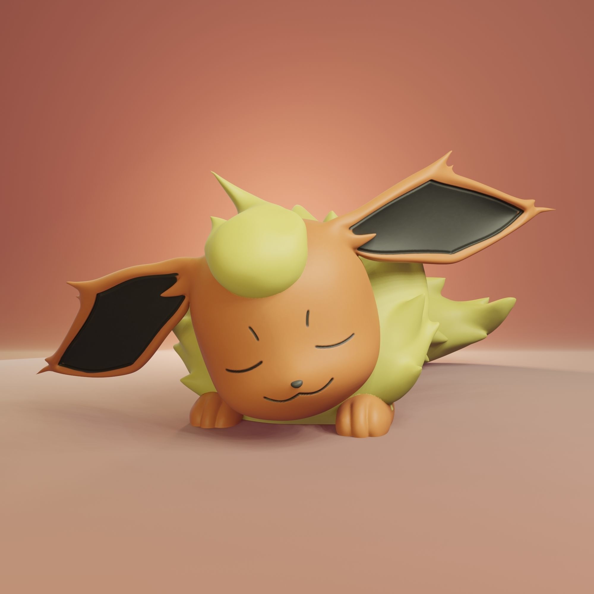 Pokemon - Sleeping Eeveelutions 3D print model_7