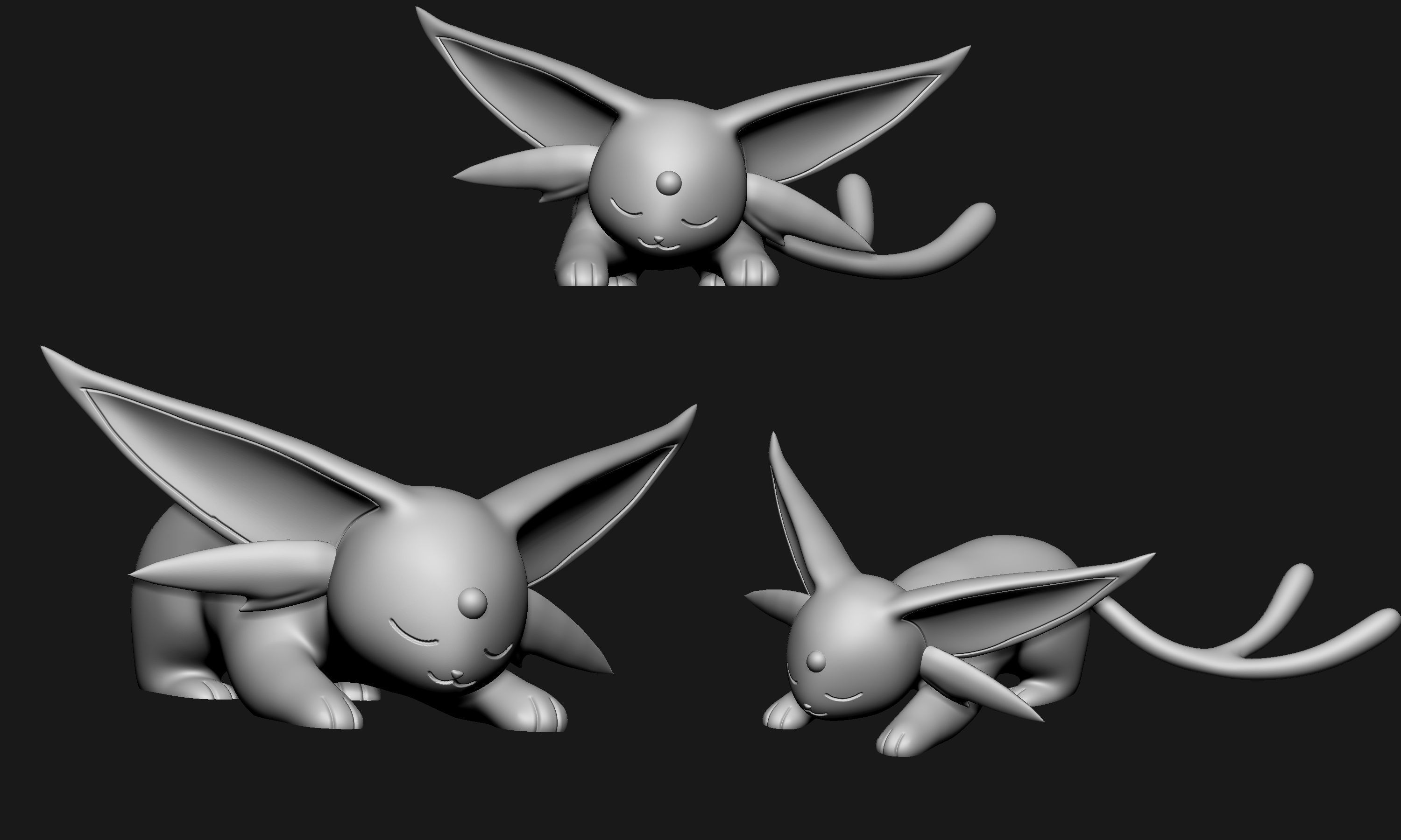 Pokemon - Sleeping Eeveelutions 3D print model_18