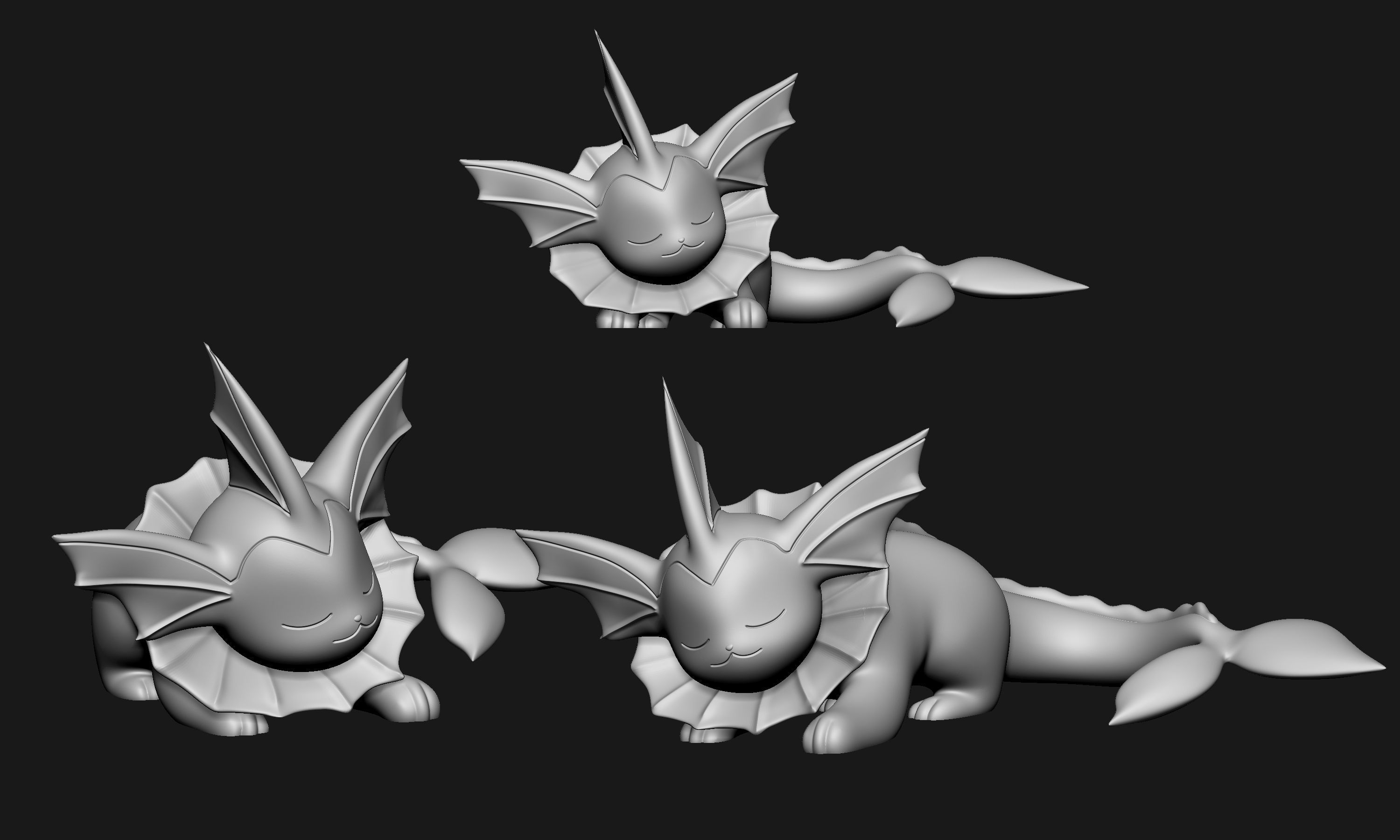 Pokemon - Sleeping Eeveelutions 3D print model_12