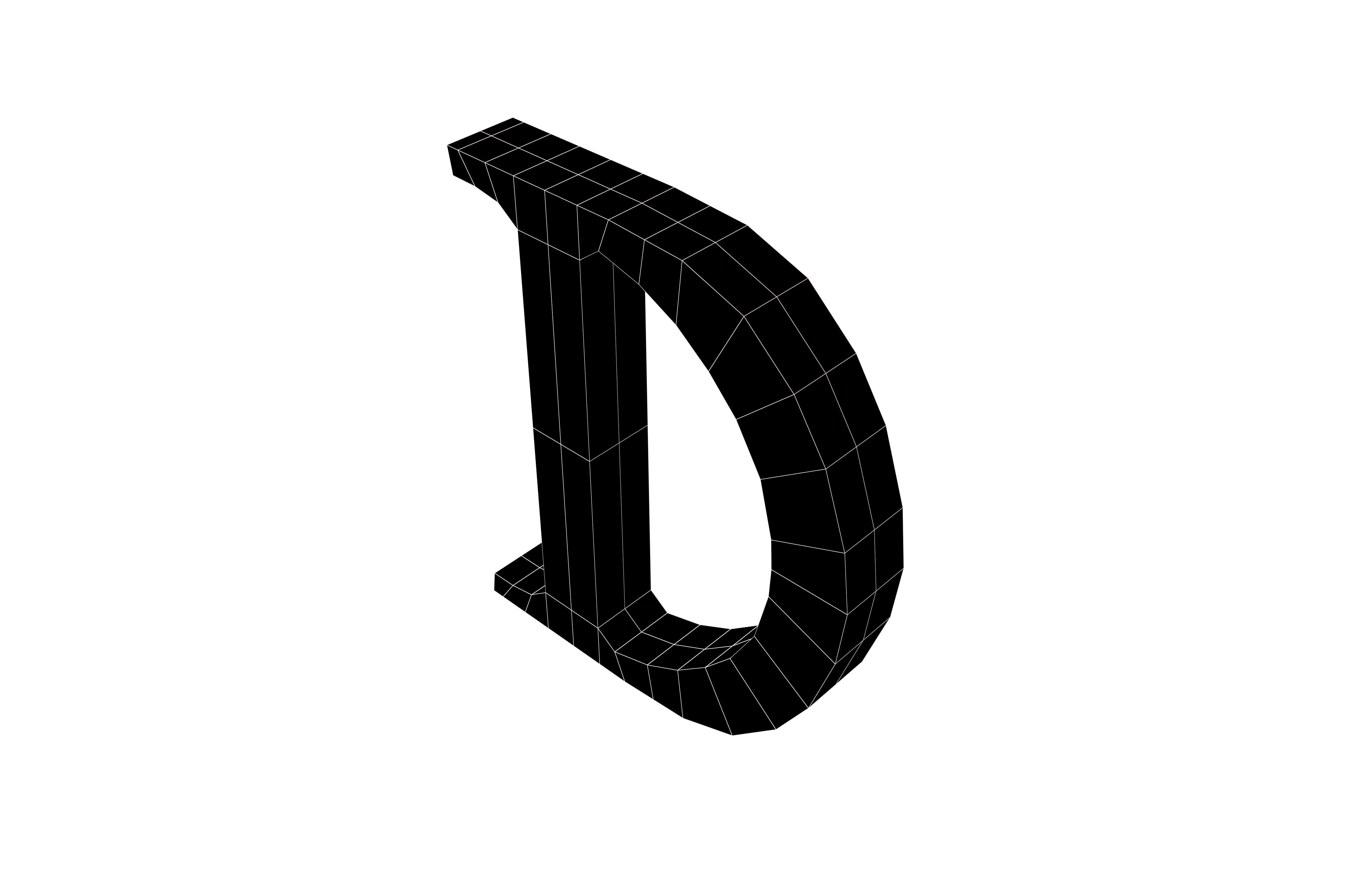 Roman Numerals 500 v1 003 Low-poly 3D model_6