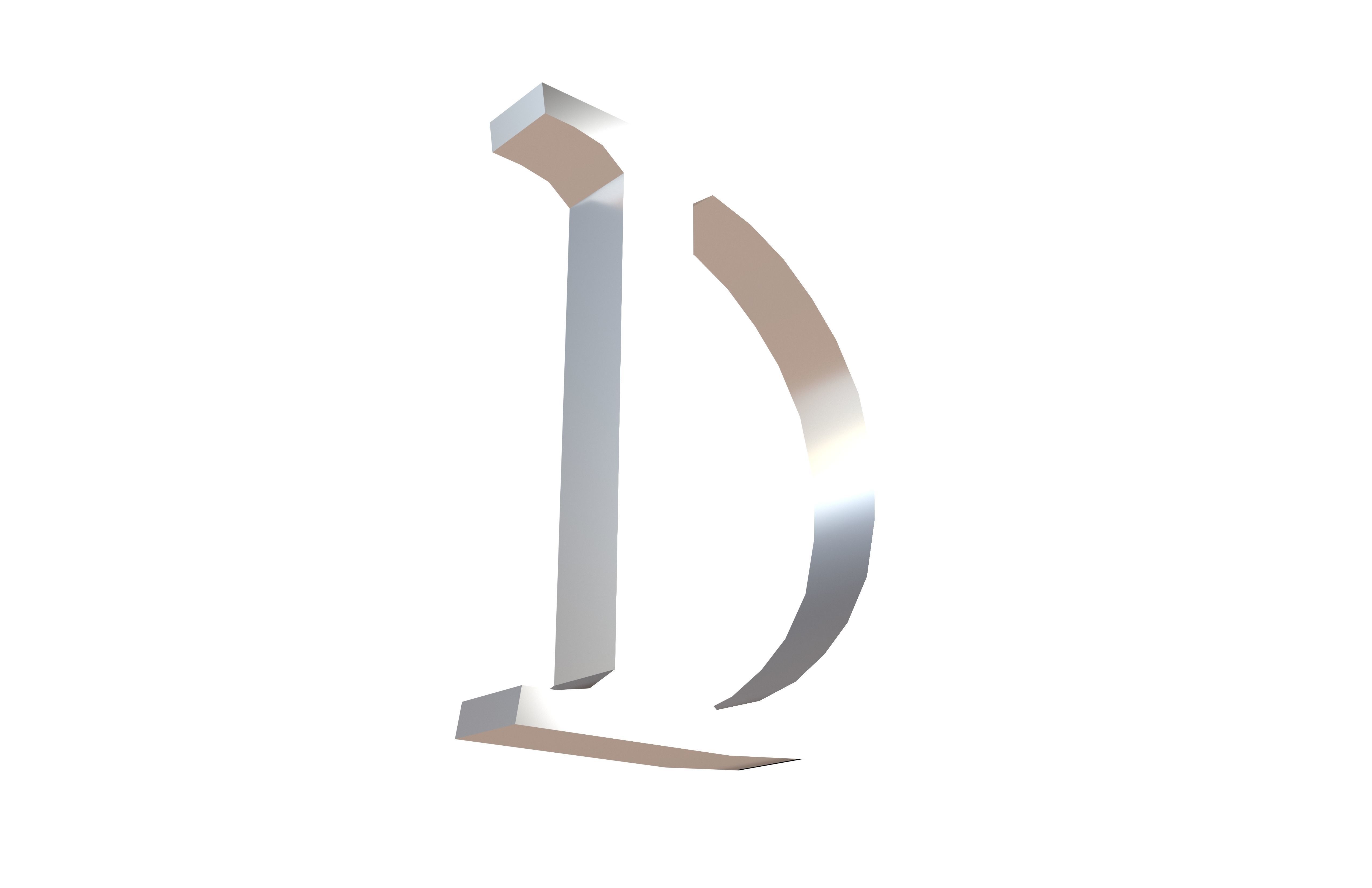 Roman Numerals 500 v1 003 Low-poly 3D model_3