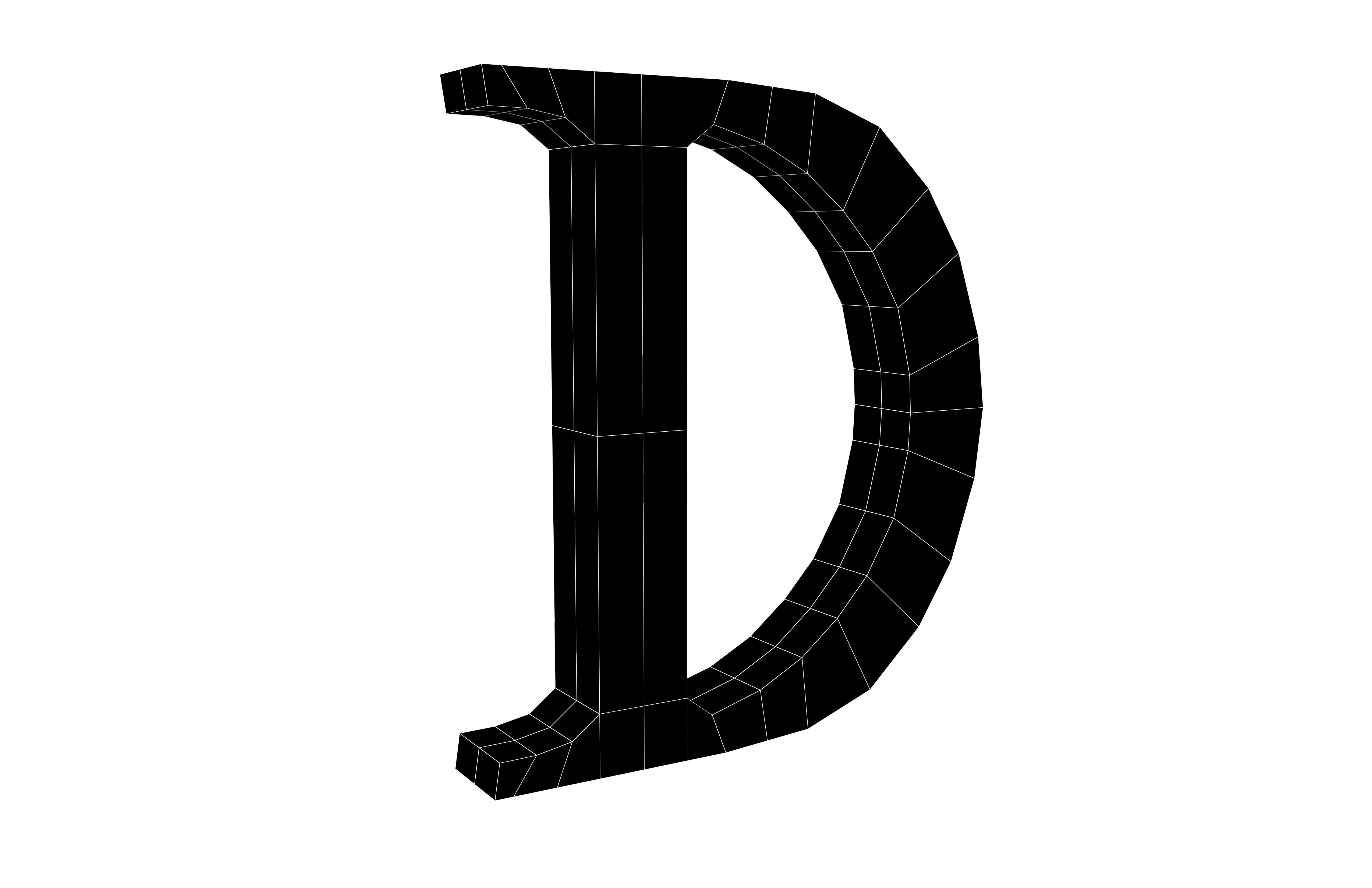 Roman Numerals 500 v1 003 Low-poly 3D model_5