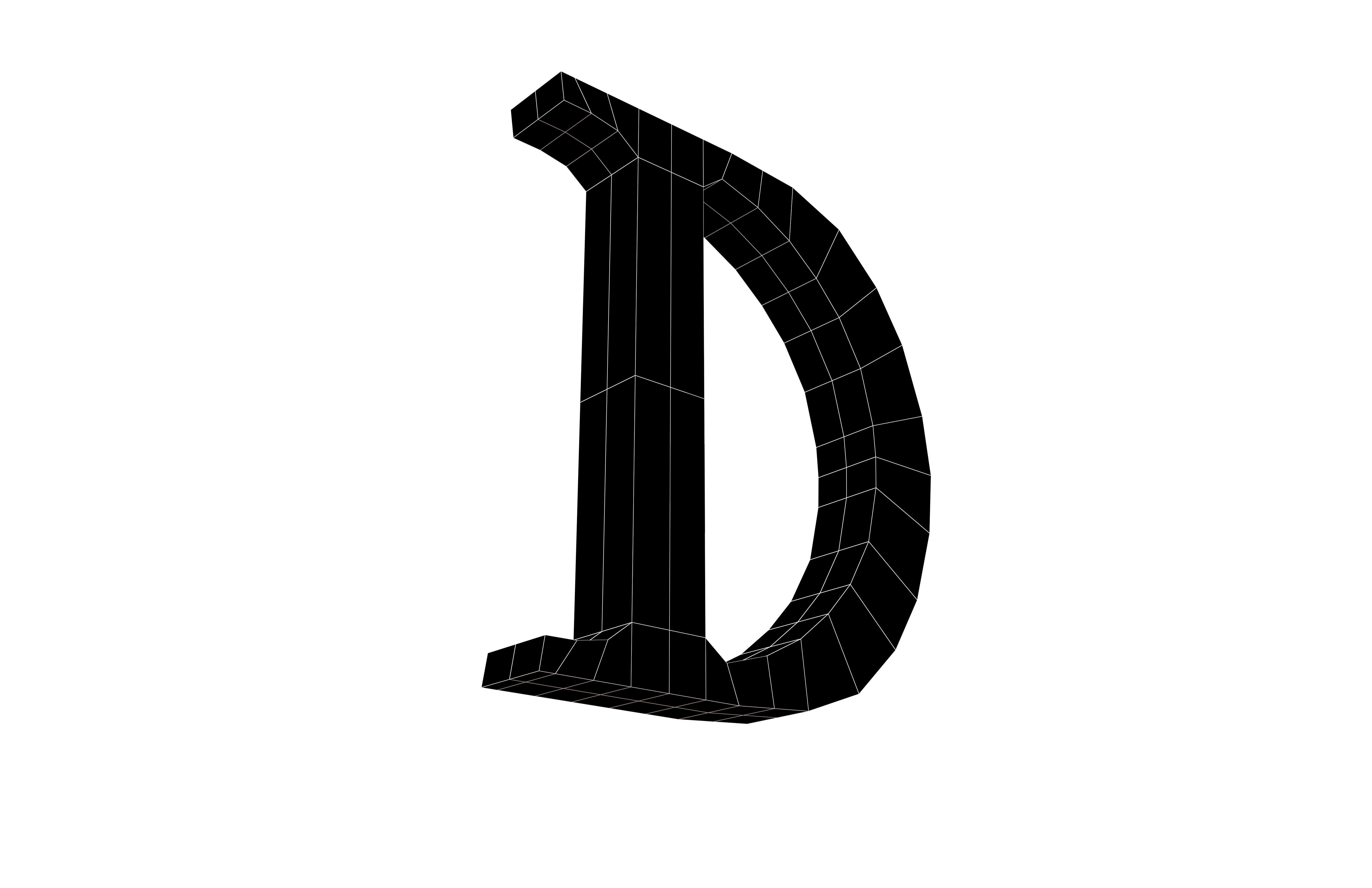 Roman Numerals 500 v1 003 Low-poly 3D model_7