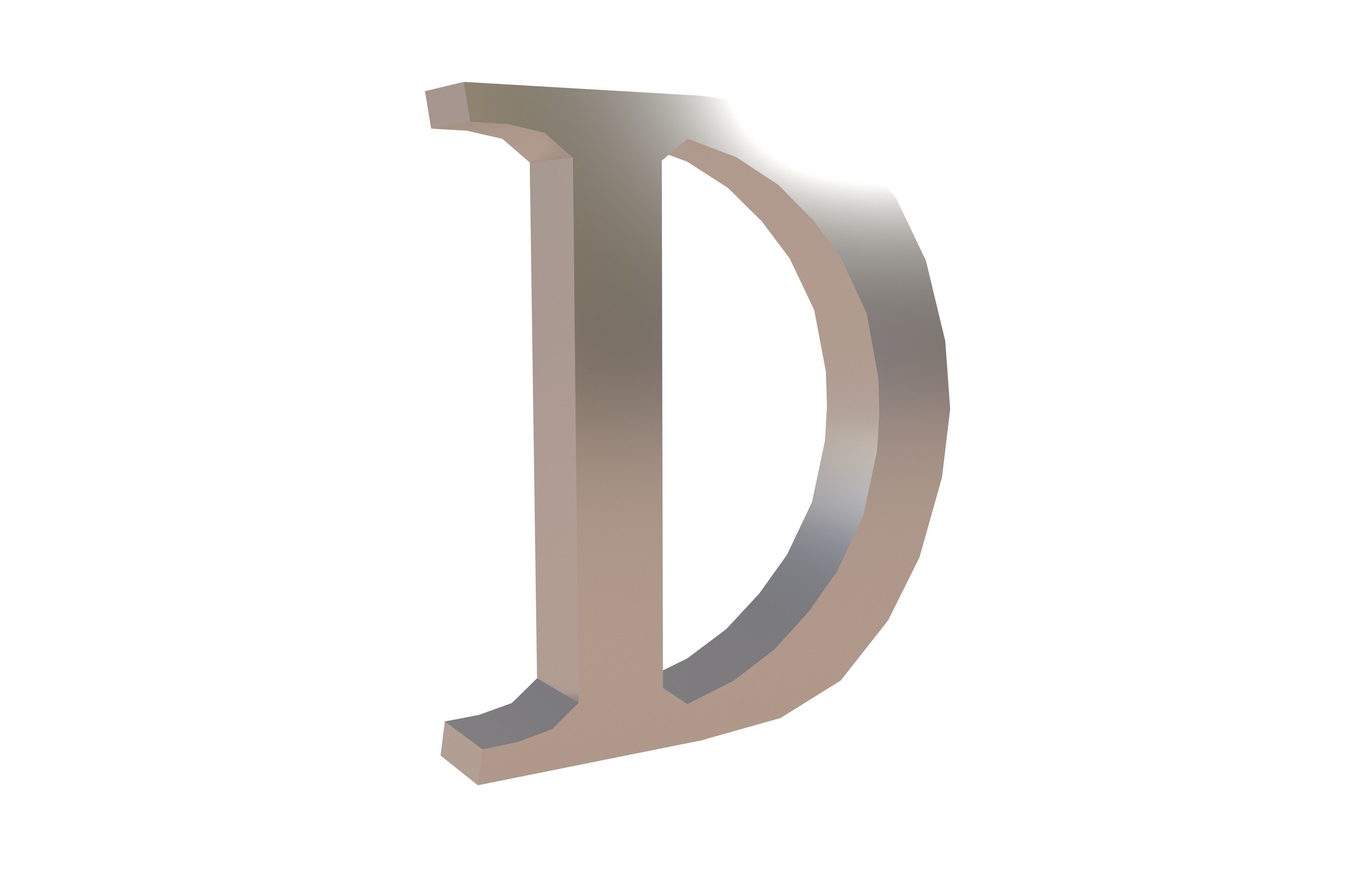 Roman Numerals 500 v1 003 Low-poly 3D model_1