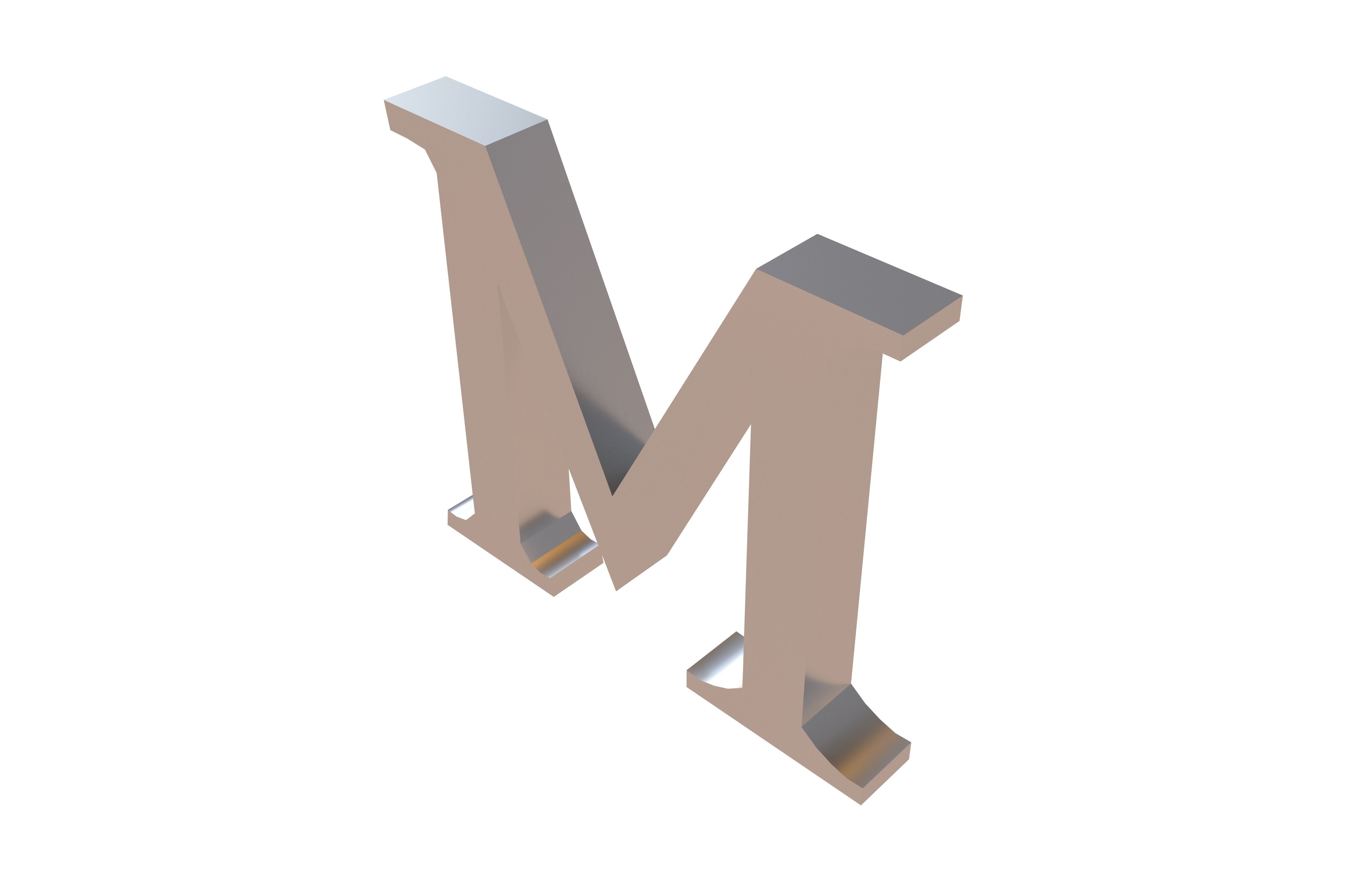 Roman Numerals 1000 v1 003 Low-poly 3D model_2