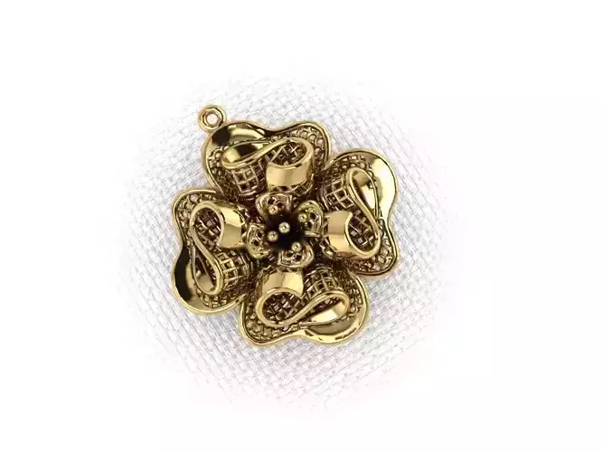 pendant28 gold plated flower pendant