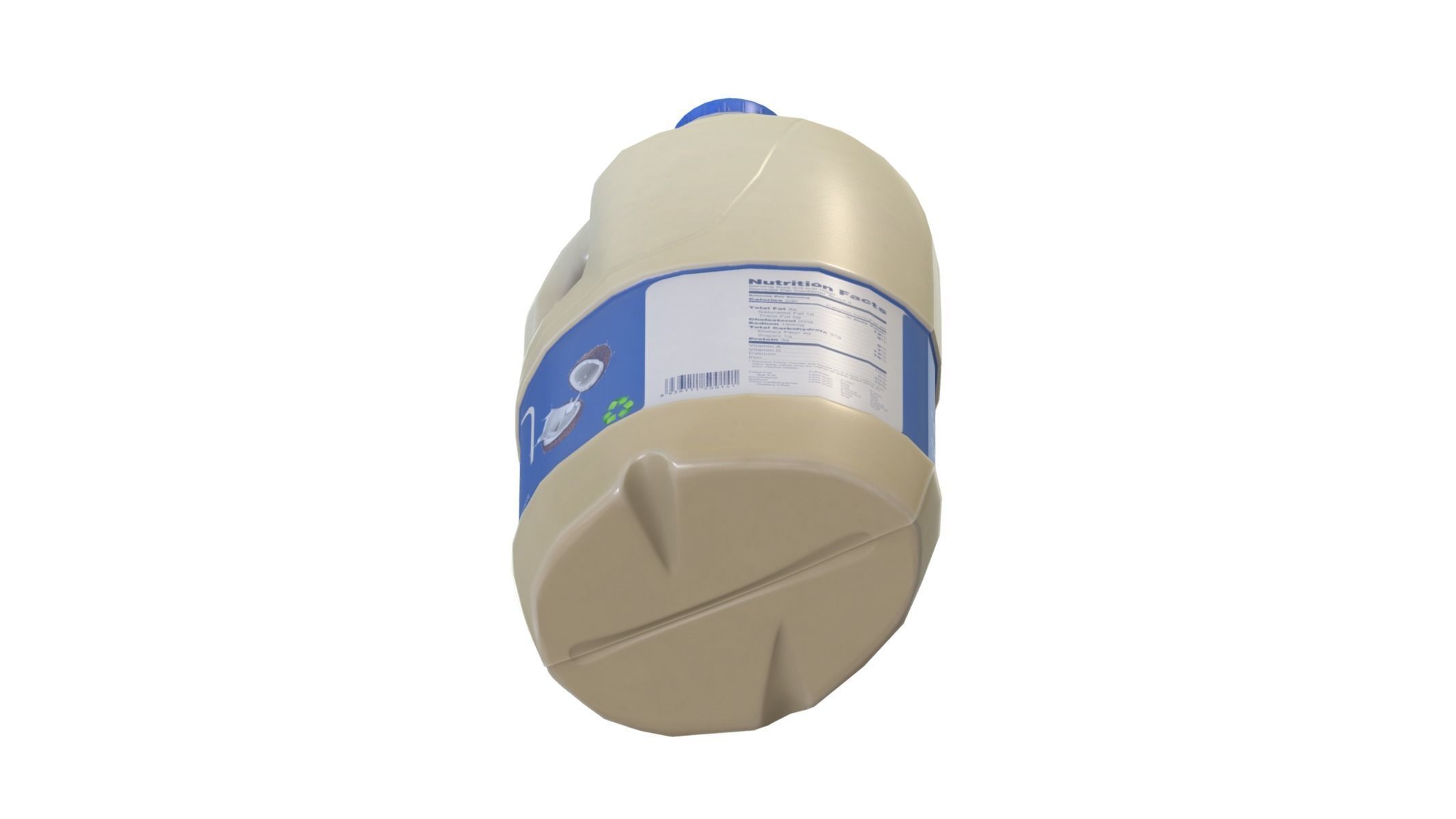 Supermarket Milk Bottle 03 Low Poly PBR Realistic Low-poly 3D model_8