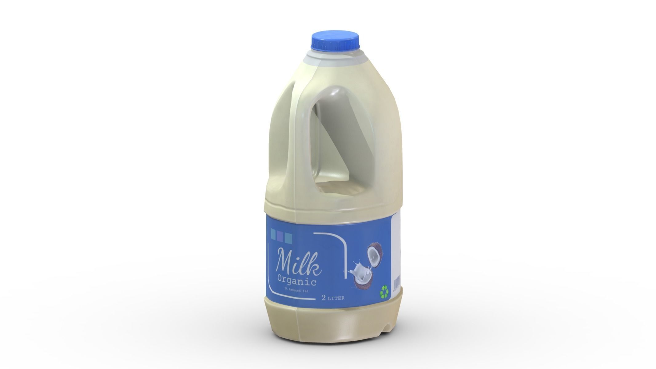 Supermarket Milk Bottle 03 Low Poly PBR Realistic Low-poly 3D model_3