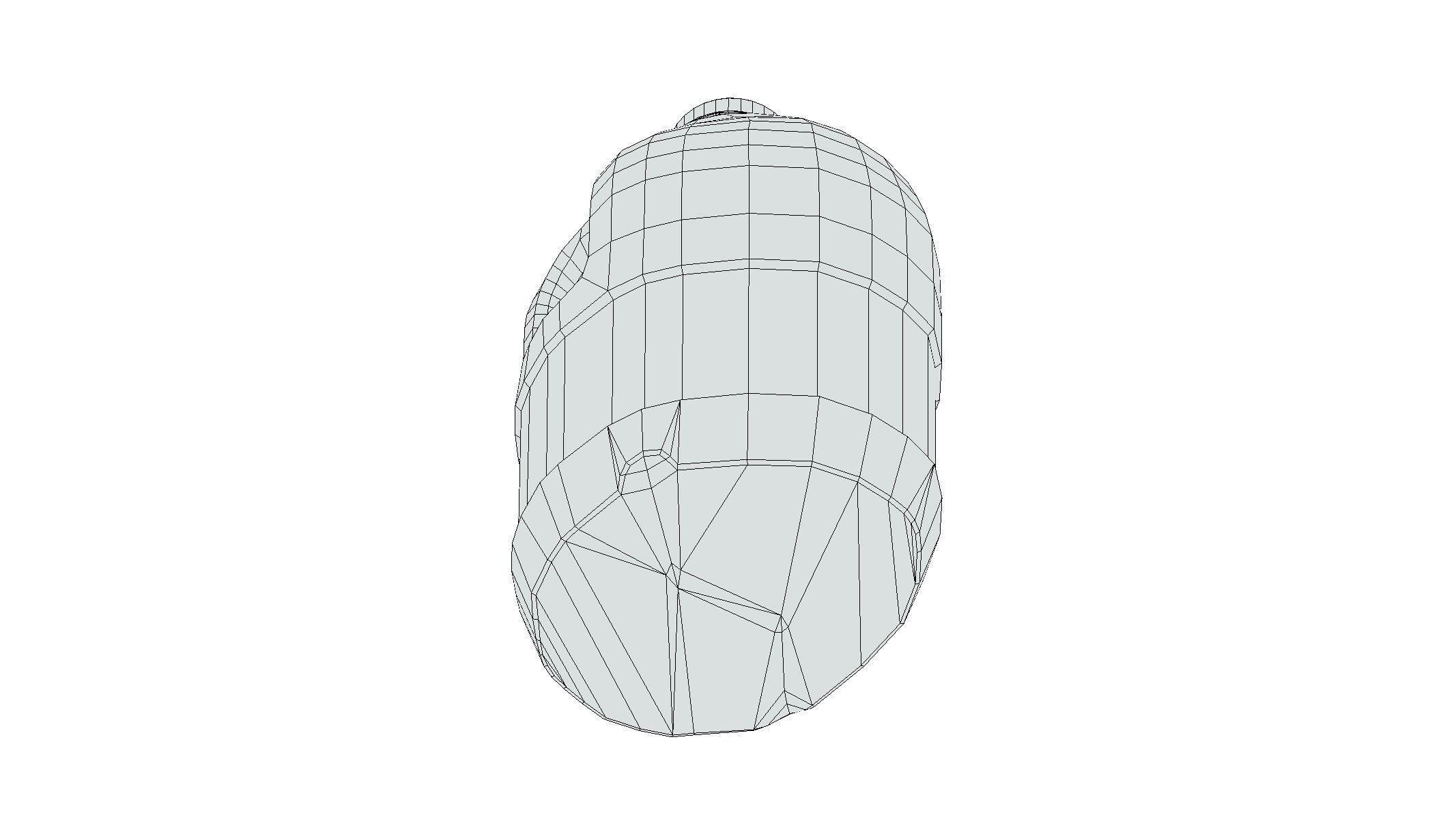 Supermarket Milk Bottle 03 Low Poly PBR Realistic Low-poly 3D model_9