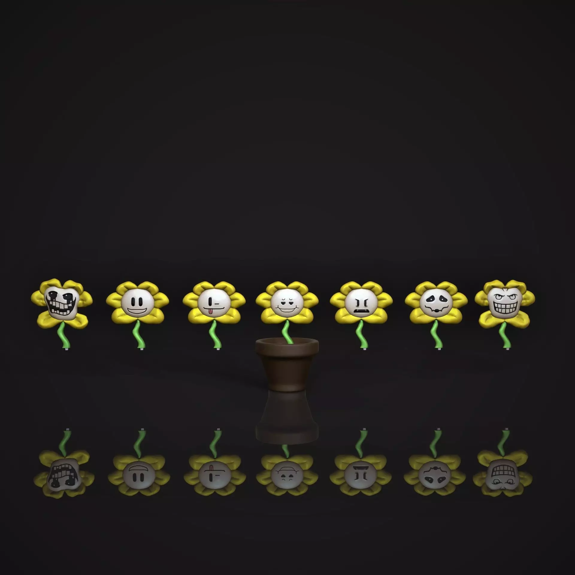 Flowey - Undertale 3D print model