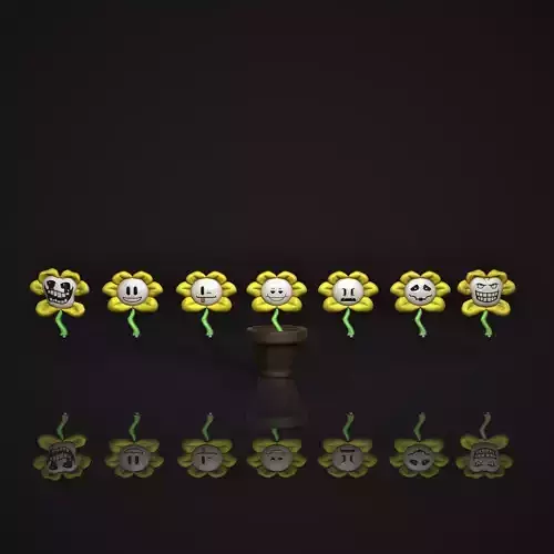 Flowey - Undertale 3D print model