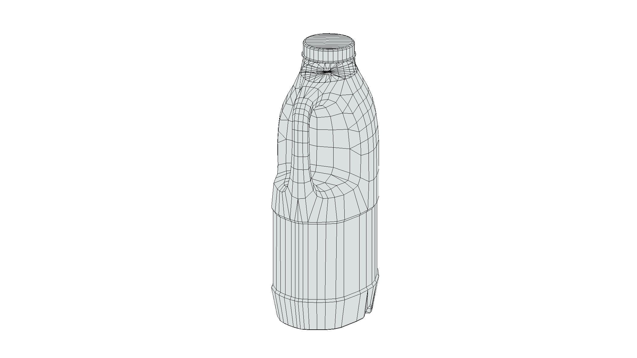 Supermarket Milk Bottle 04 Low Poly PBR Realistic Low-poly 3D model_4
