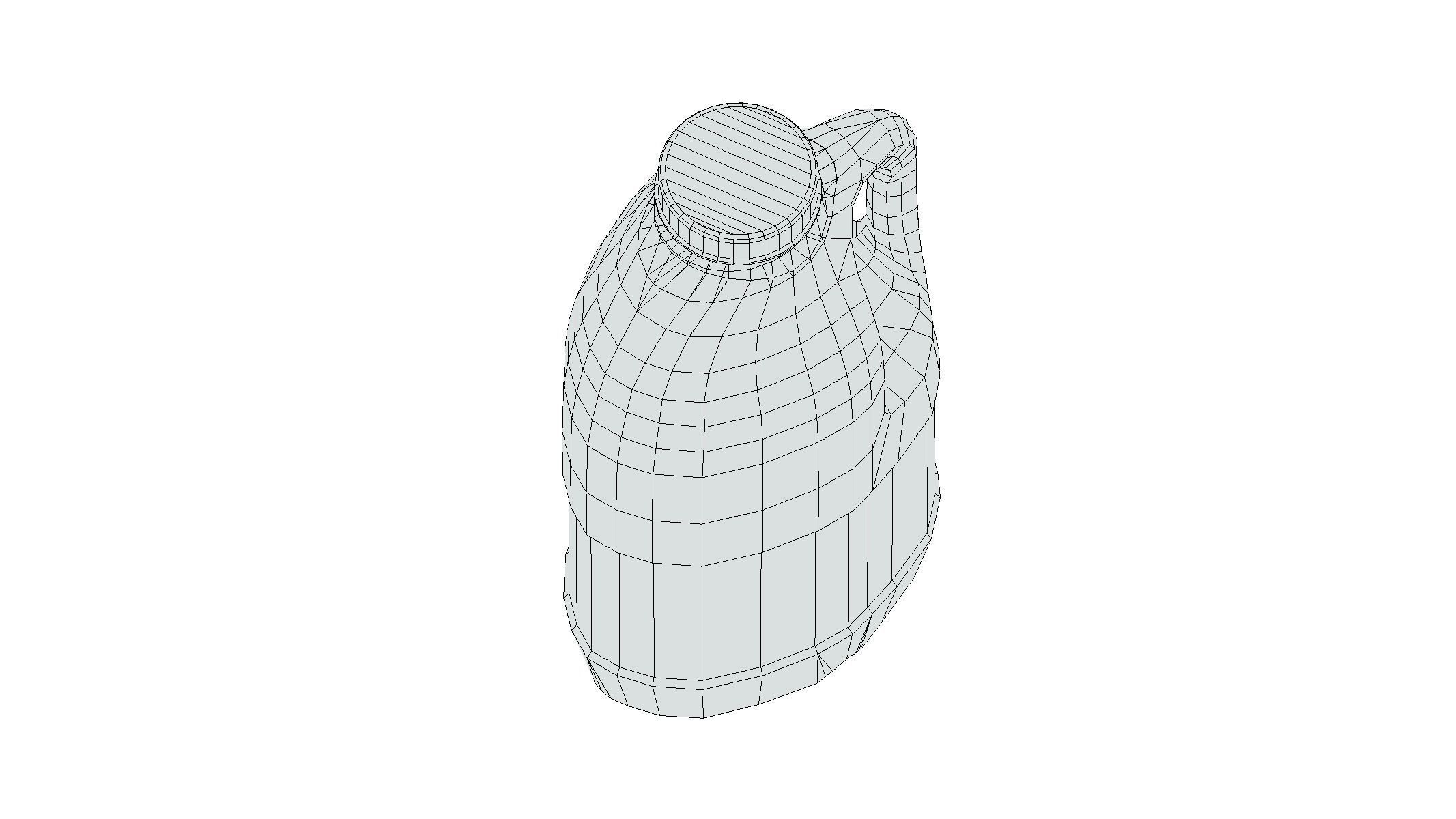 Supermarket Milk Bottle 04 Low Poly PBR Realistic Low-poly 3D model_7