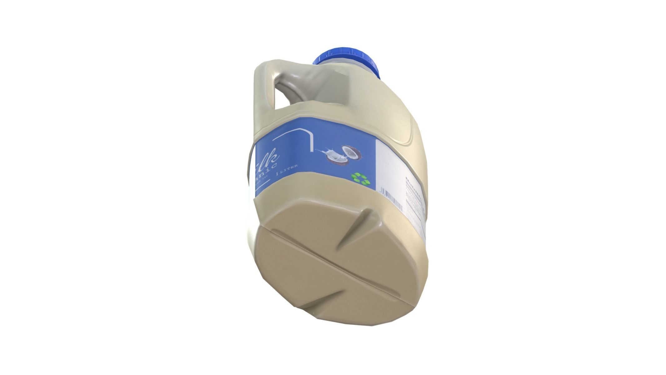 Supermarket Milk Bottle 04 Low Poly PBR Realistic Low-poly 3D model_8