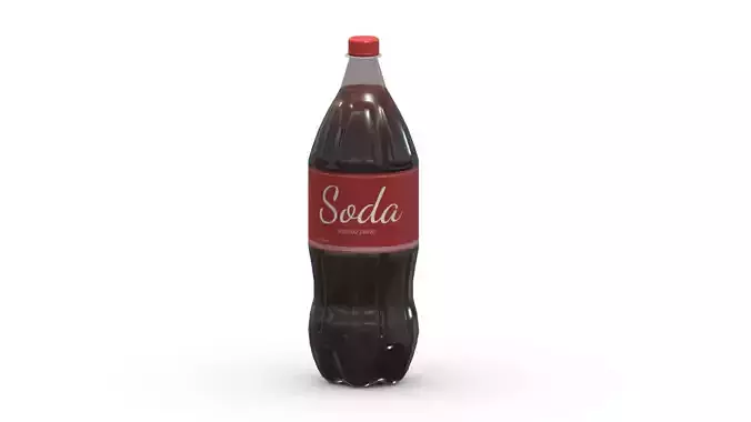 Supermarket Soda Drink Bottle 01 Low Poly PBR Realistic Low-poly 3D model