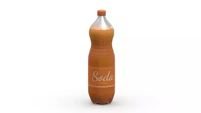 Supermarket Soda Drink Bottle 02 Low Poly PBR Realistic Low-poly 3D model