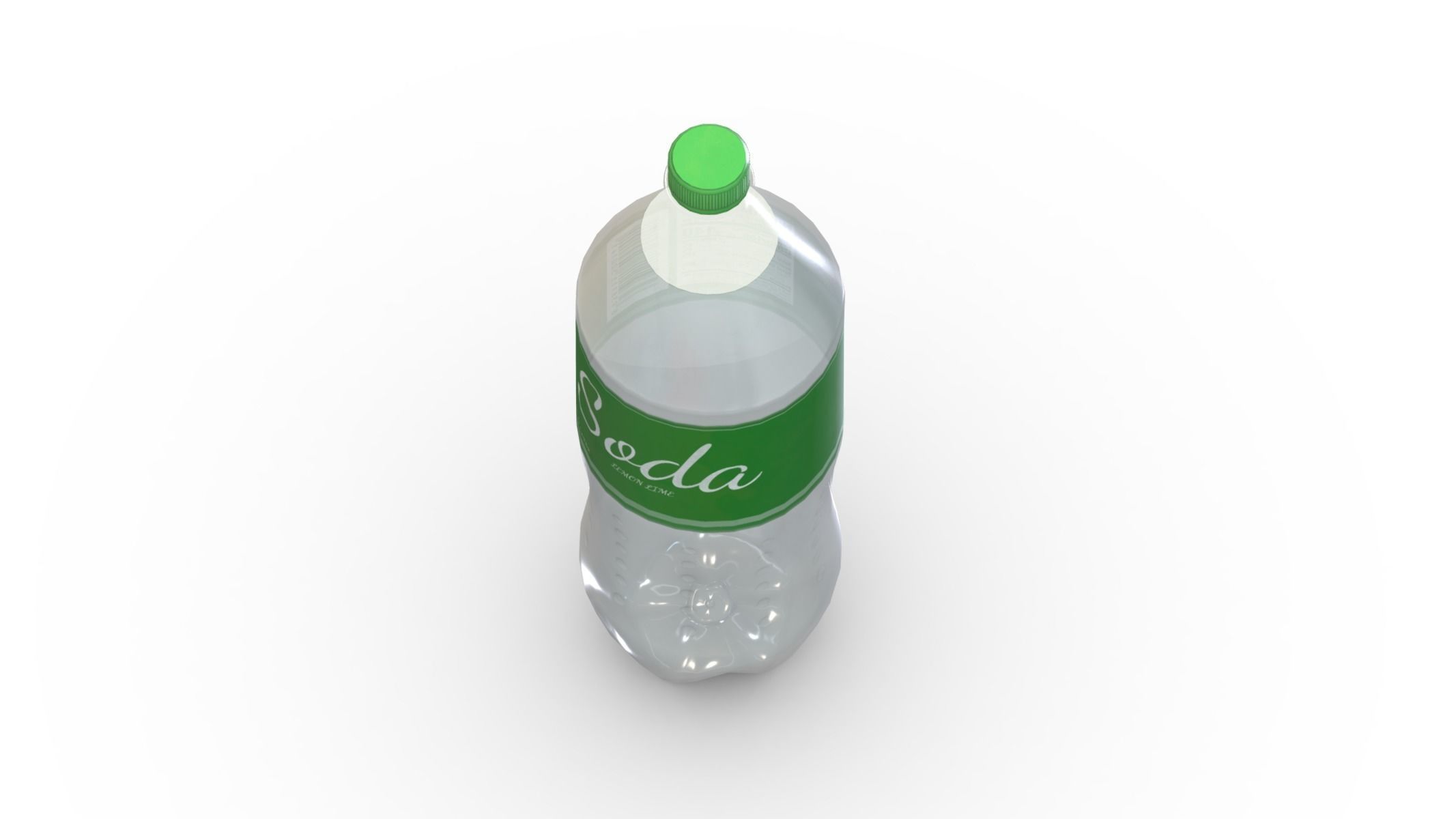 Supermarket Soda Drink Bottle 03 Low Poly PBR Realistic Low-poly 3D model_4