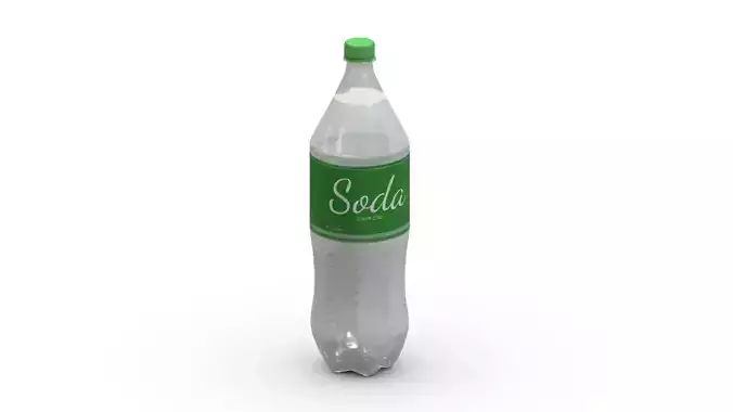 Supermarket Soda Drink Bottle 03 Low Poly PBR Realistic Low-poly 3D model