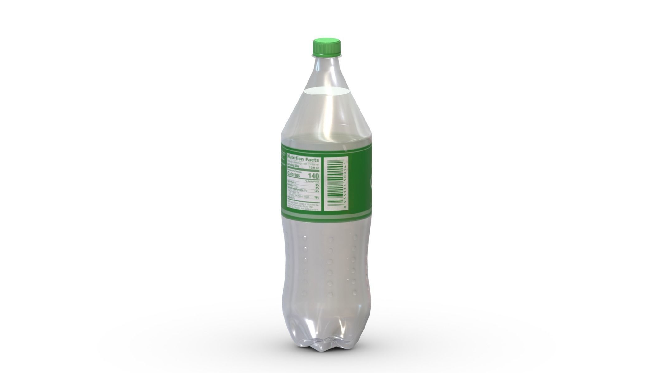 Supermarket Soda Drink Bottle 03 Low Poly PBR Realistic Low-poly 3D model_3