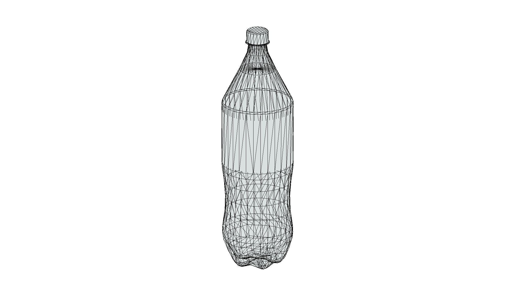 Supermarket Soda Drink Bottle 03 Low Poly PBR Realistic Low-poly 3D model_1