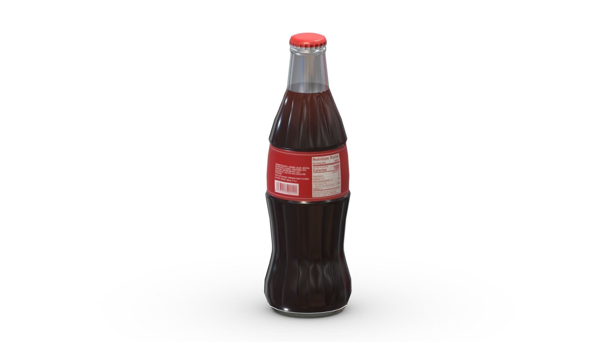Supermarket Soda Drink Bottle 04 Low Poly PBR Realistic Low-poly 3D model_3
