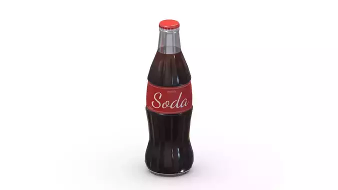 Supermarket Soda Drink Bottle 04 Low Poly PBR Realistic Low-poly 3D model